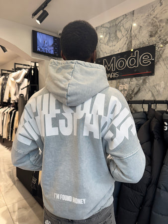 Sweat Riches Paris Gris délavé