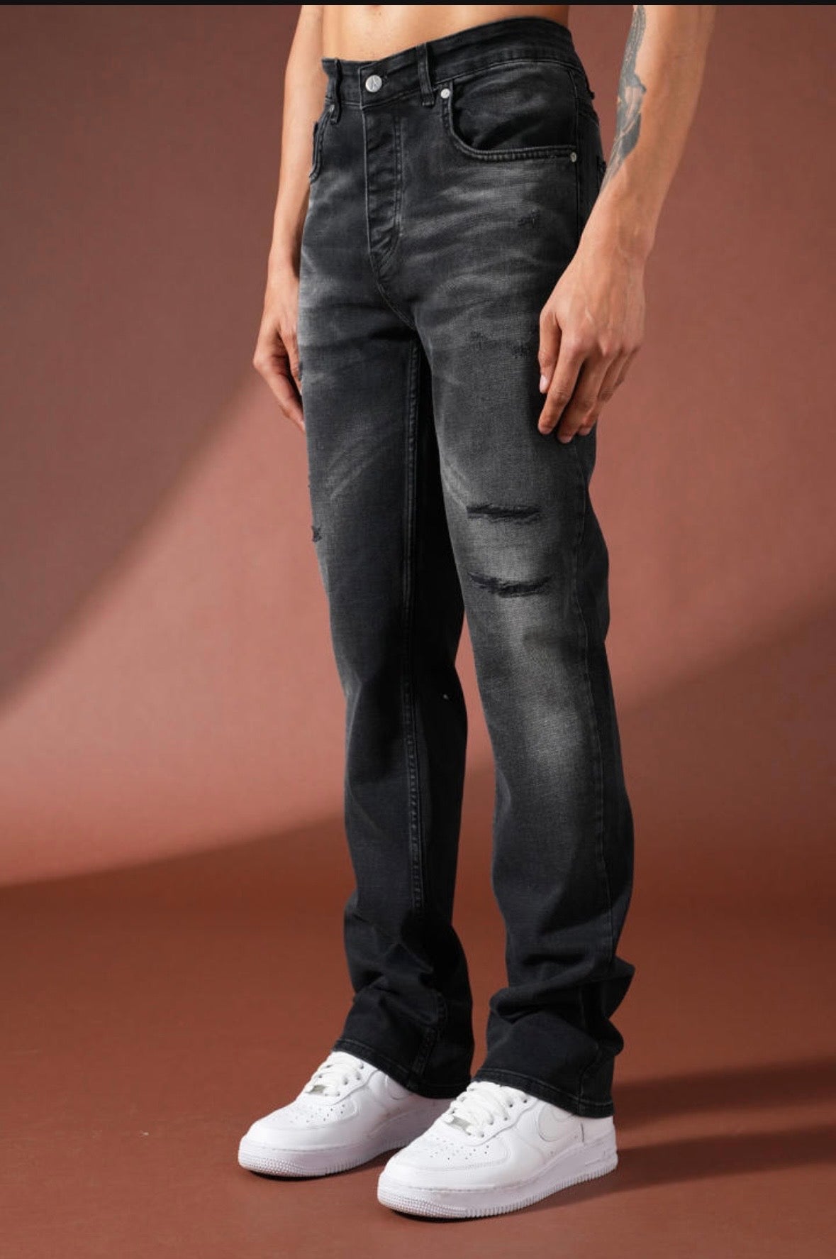 Jean Flare Gris