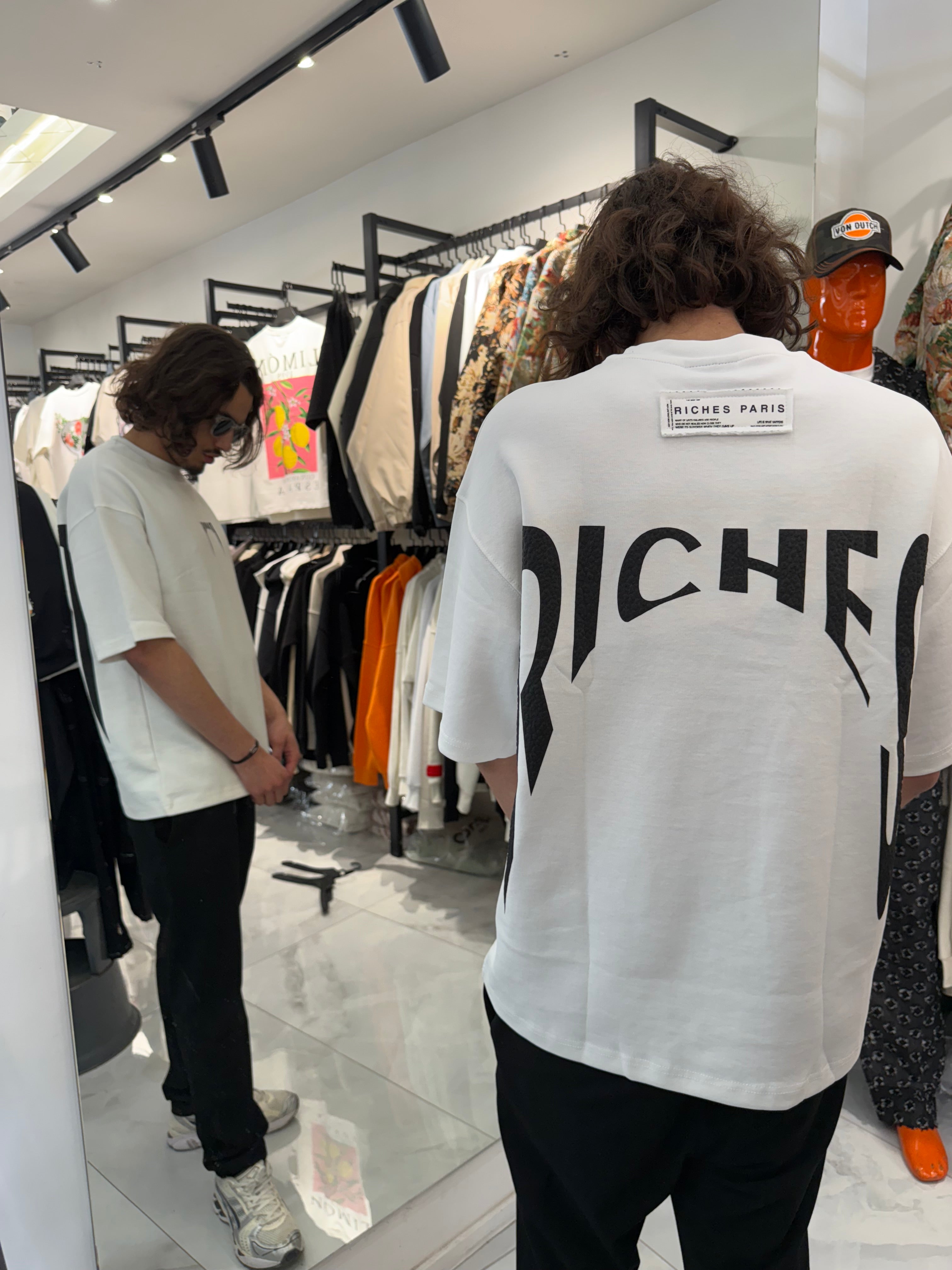 T Shirt Logo Riches Blanc