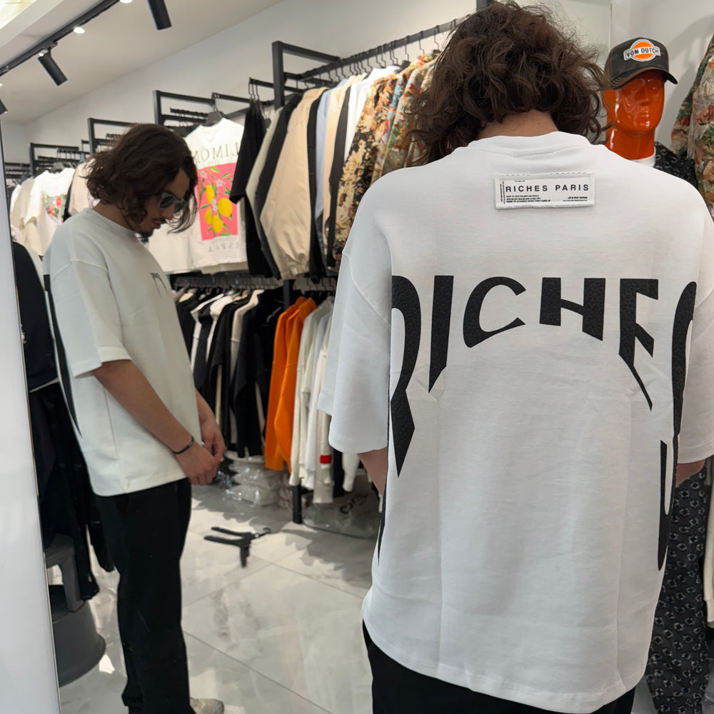 T Shirt Logo Riches Blanc