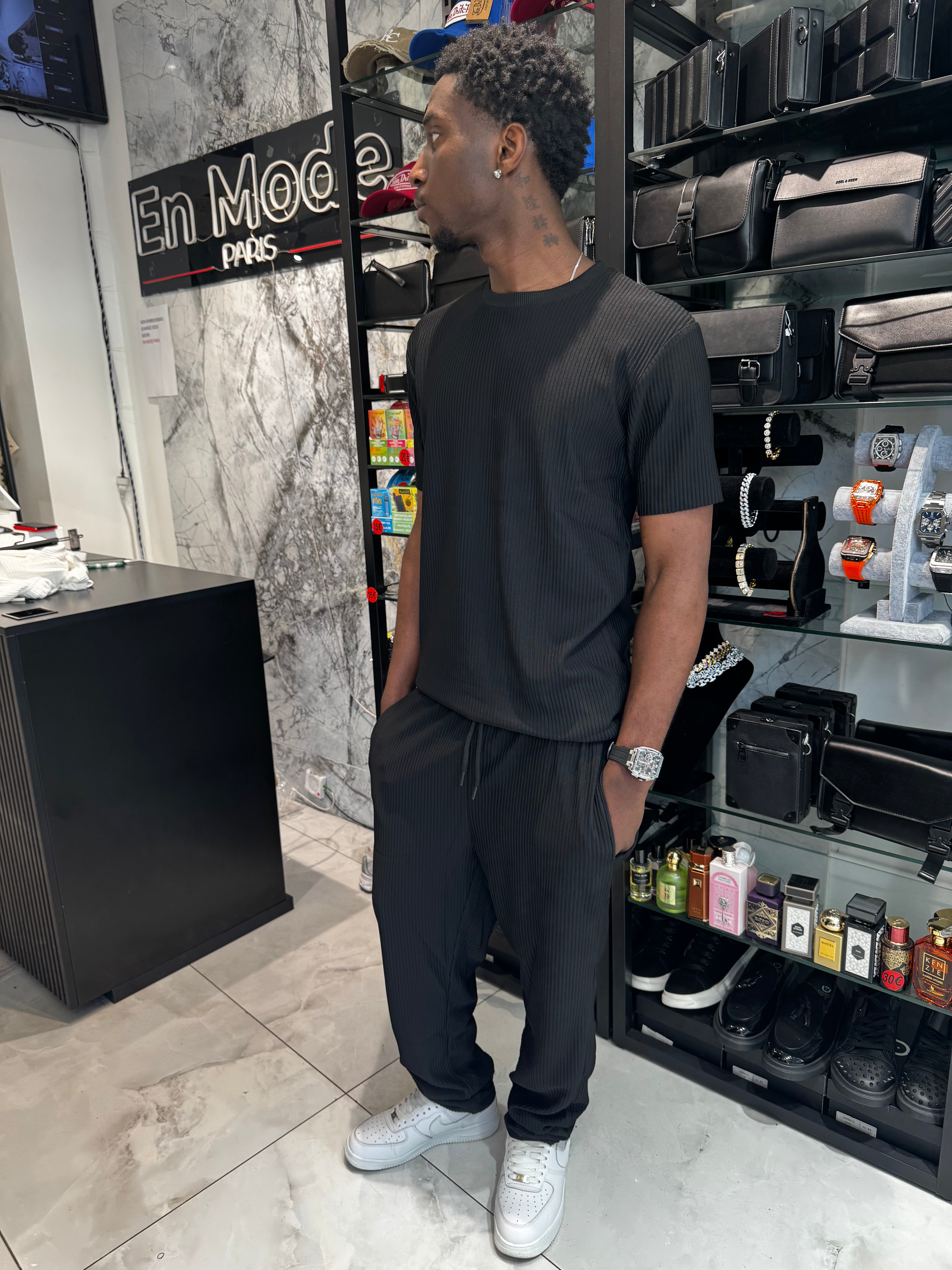 Ensemble Plissé Noir