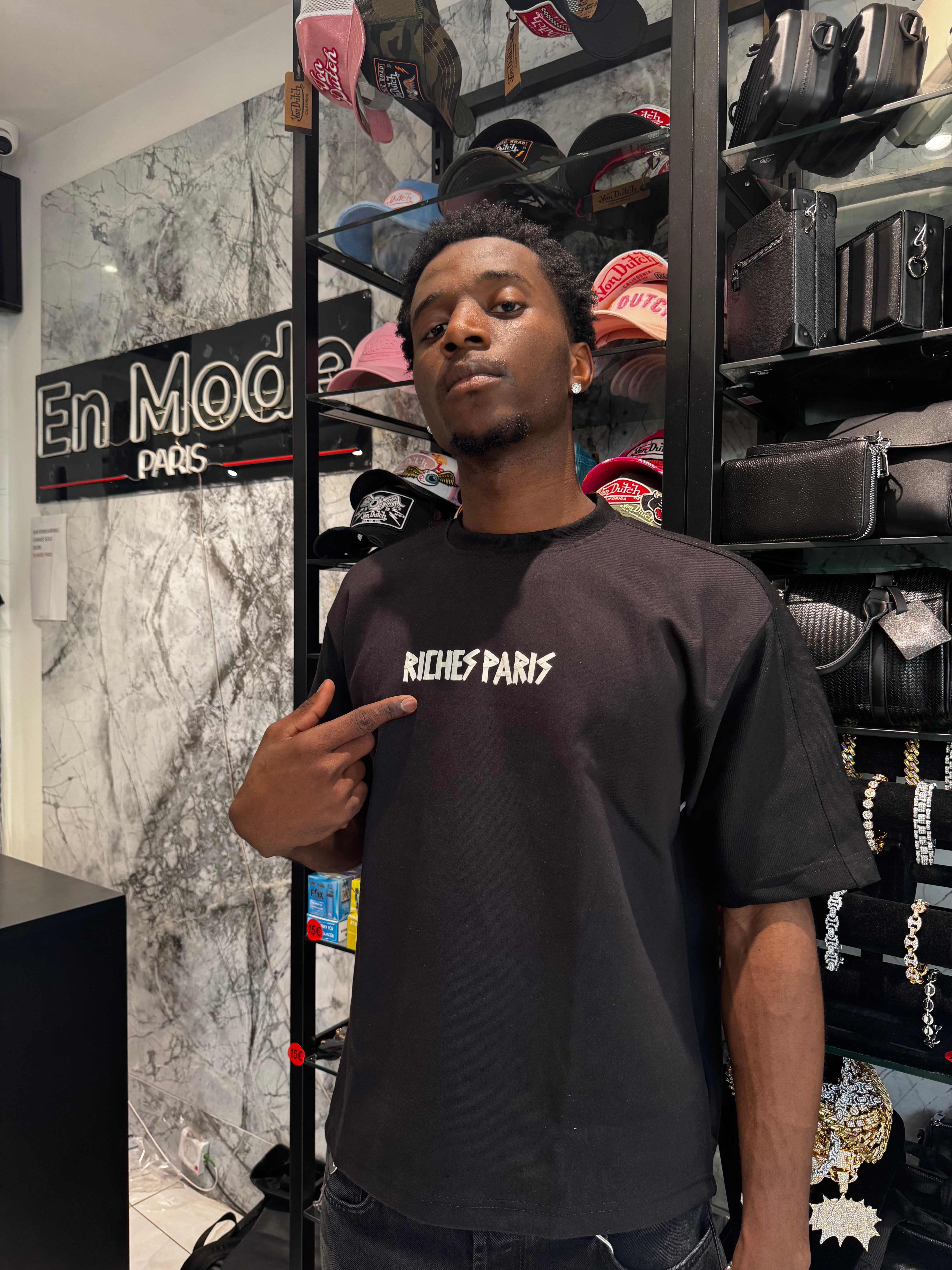T-shirt Riches Paris Noir