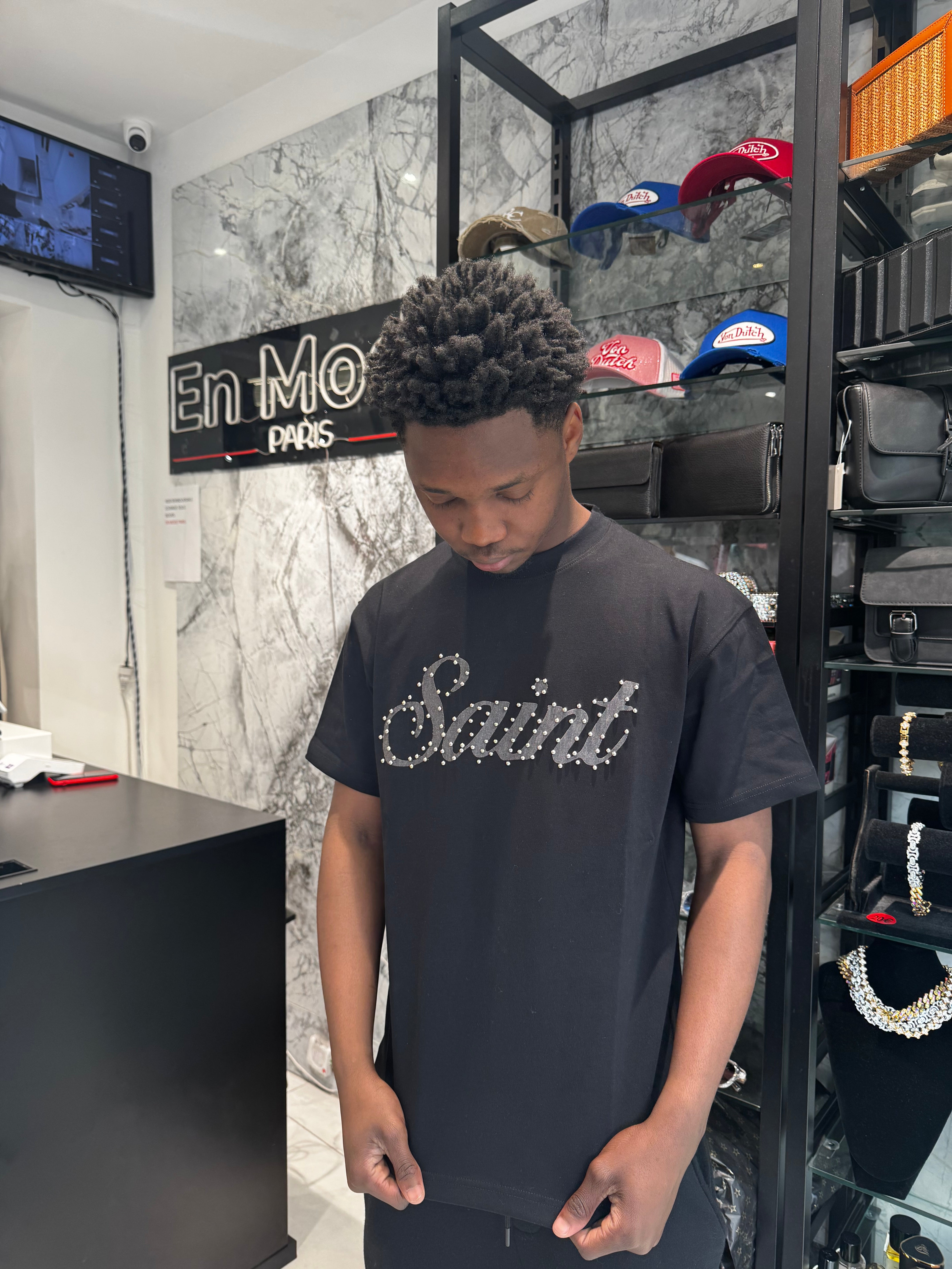 T-shirt Saint Strass Noir