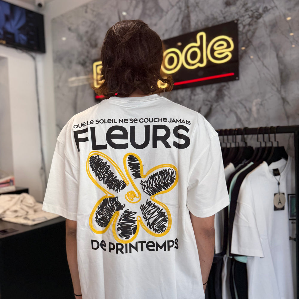 T shirt Flower blanc