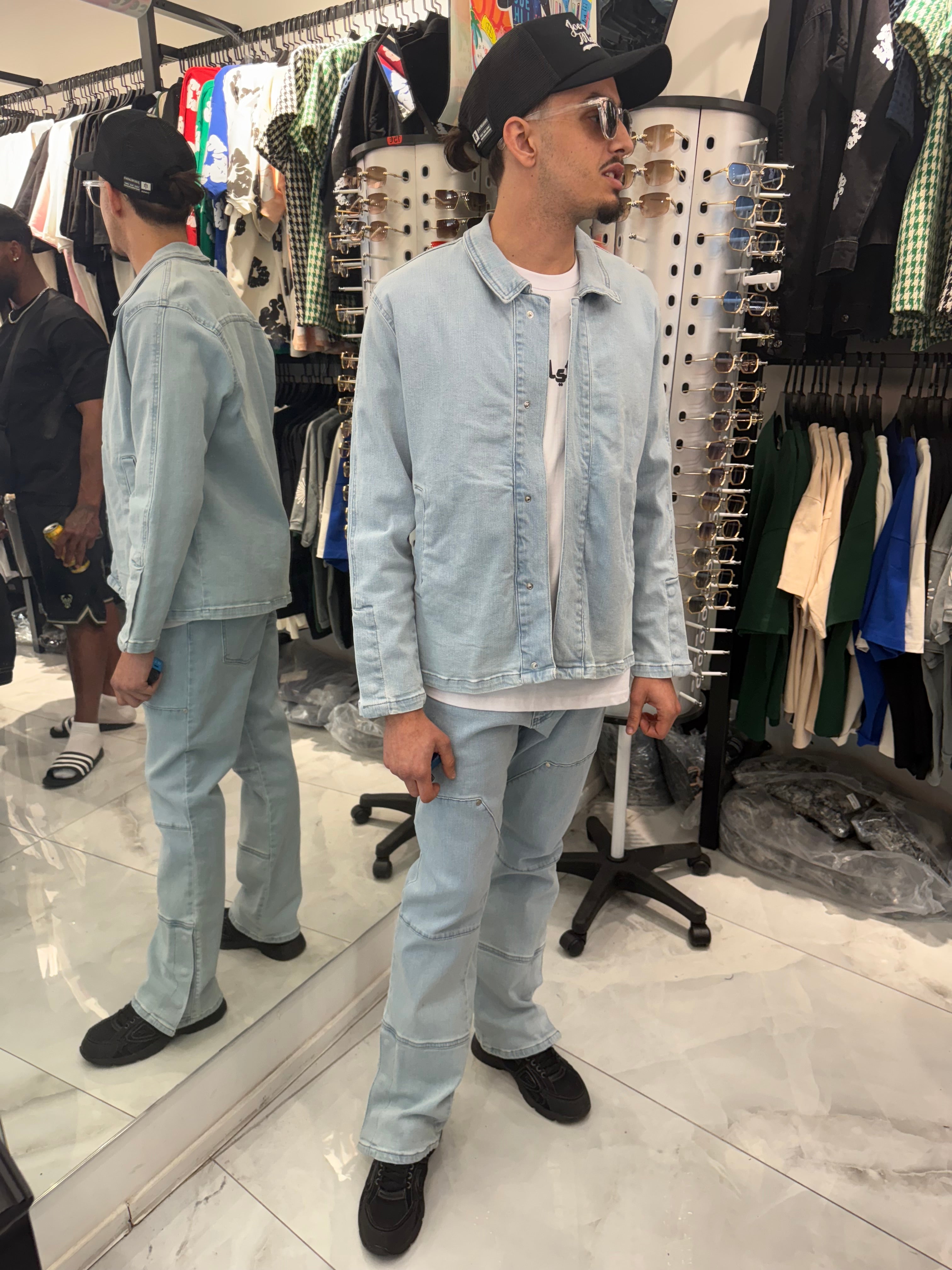 Ensemble Flaire Denim Bleu