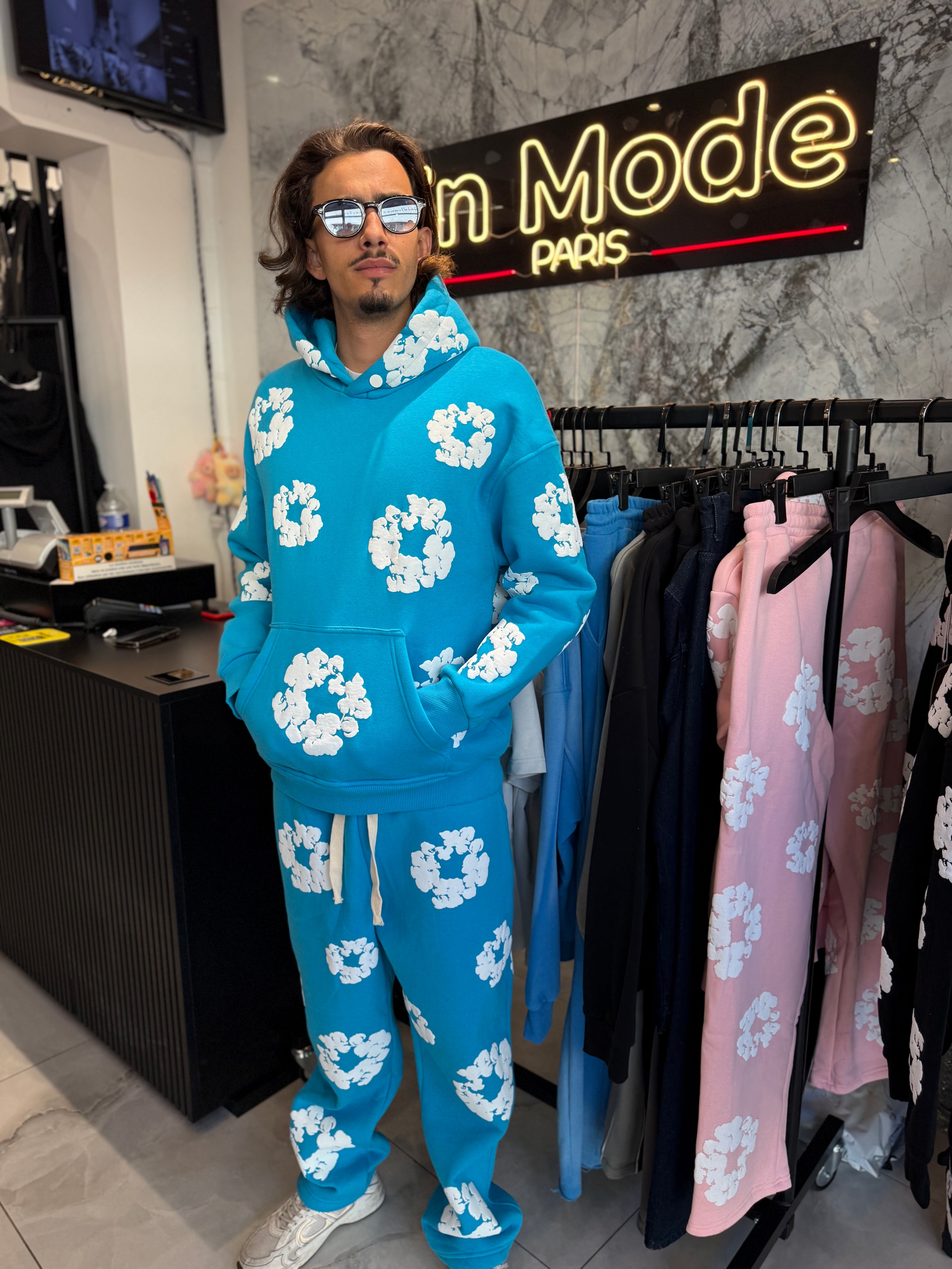 Ensemble Flower Tears Bleu