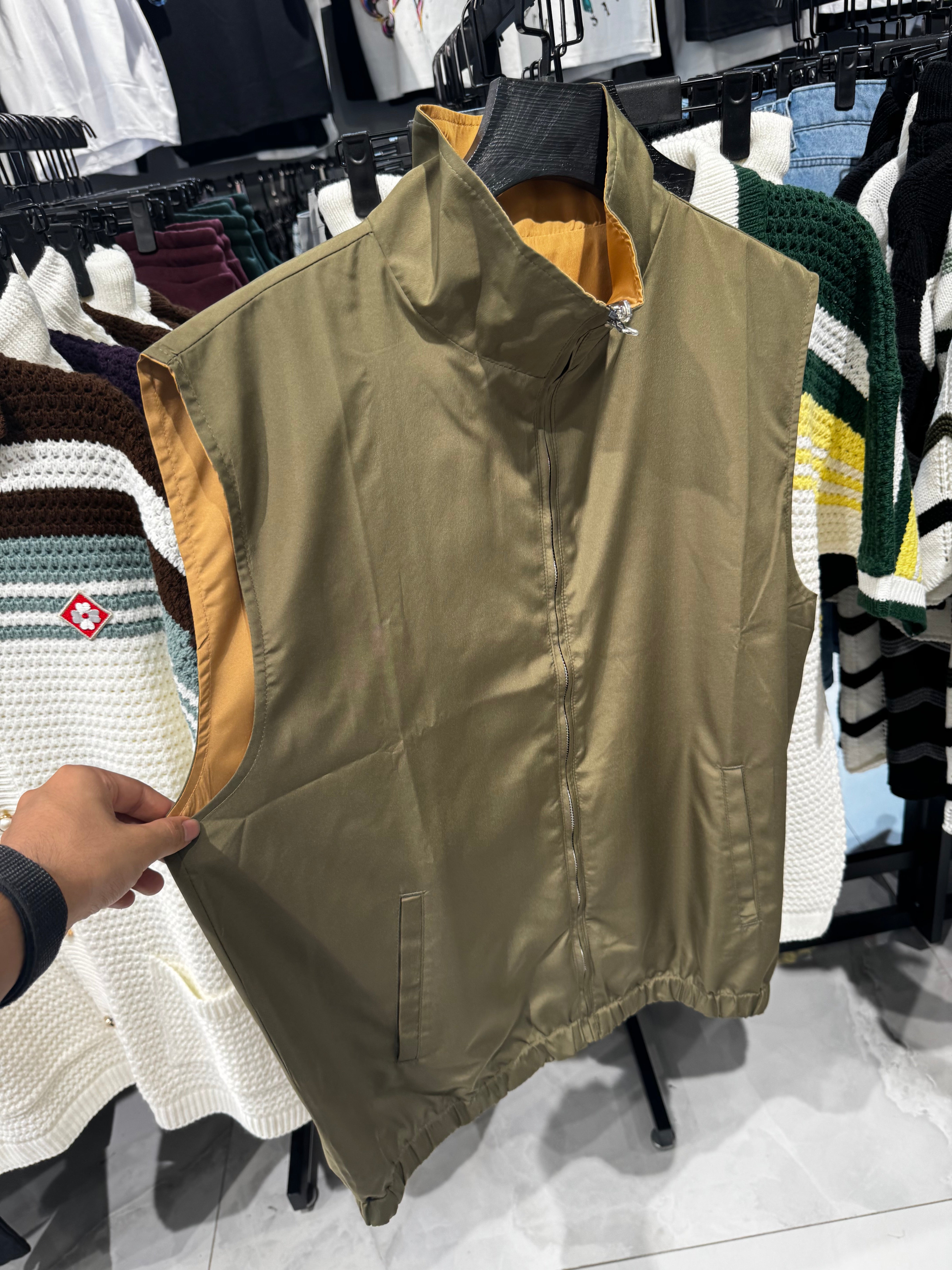 Veste réversible Vert kaki