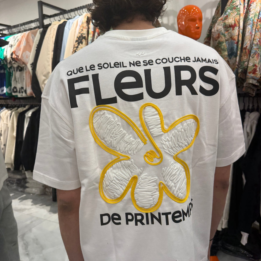 T shirt Flower Jaune