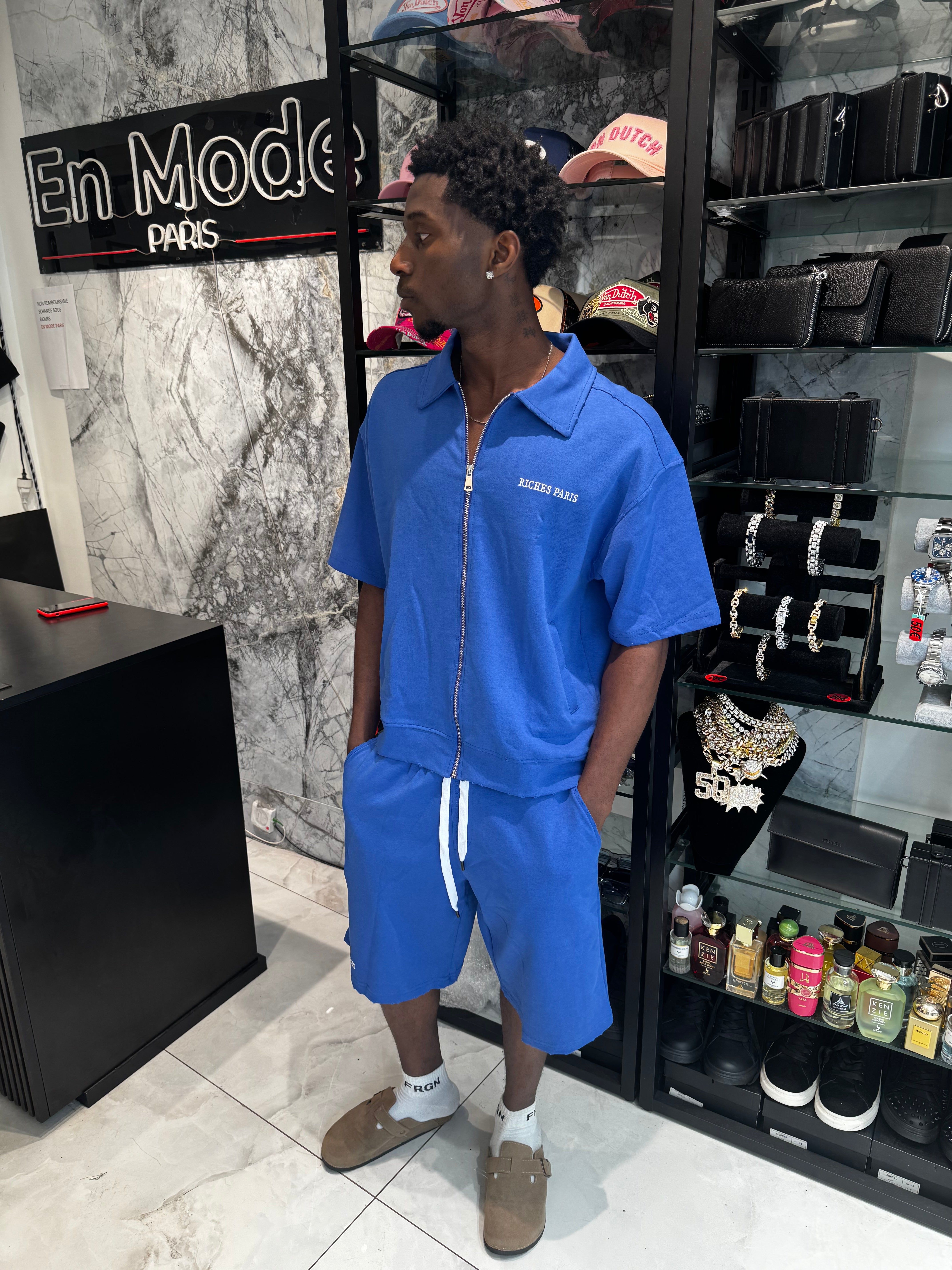 Ensemble Short bleu Riches Paris