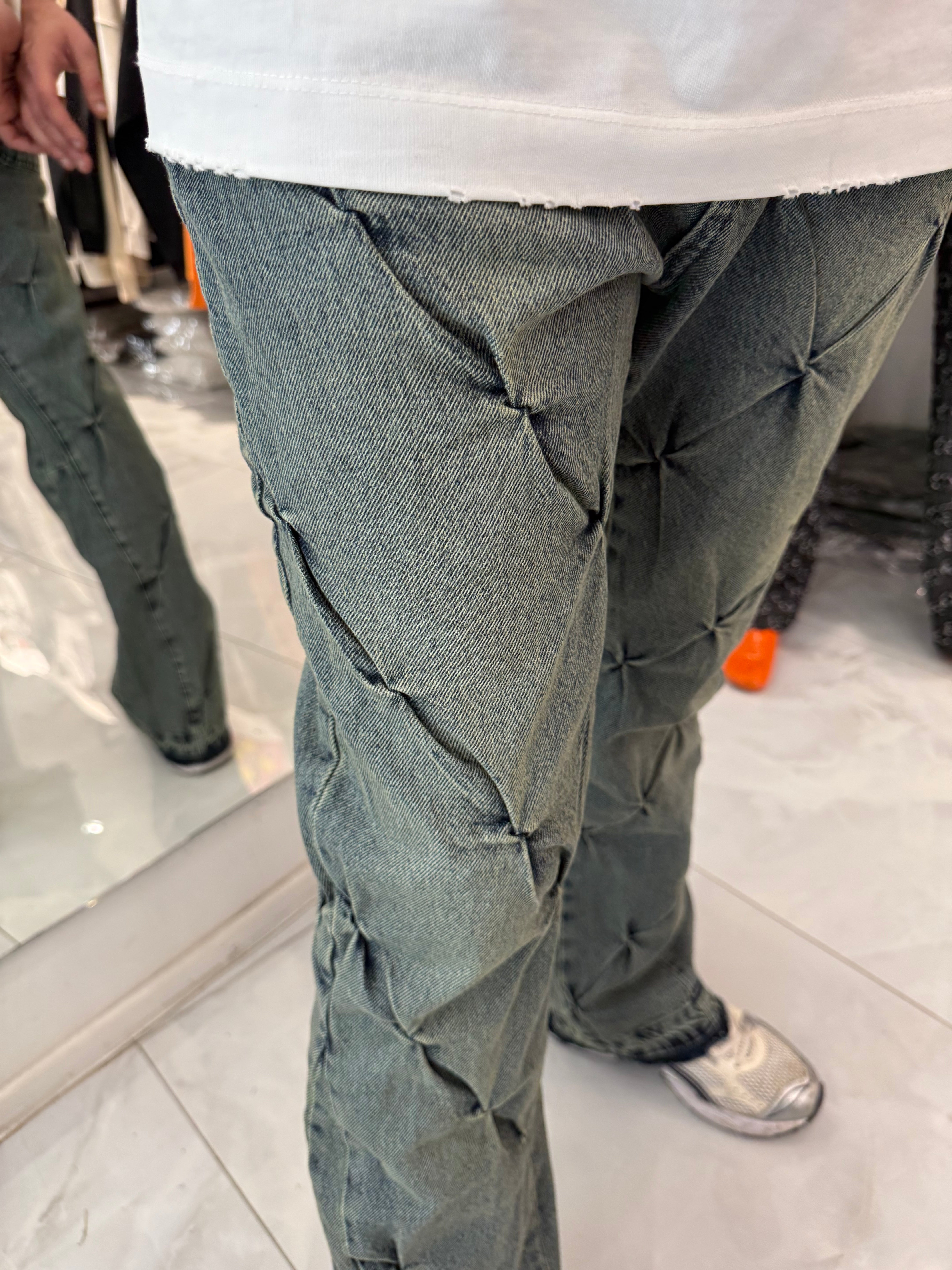 Jean Plissé Bleu Délavé