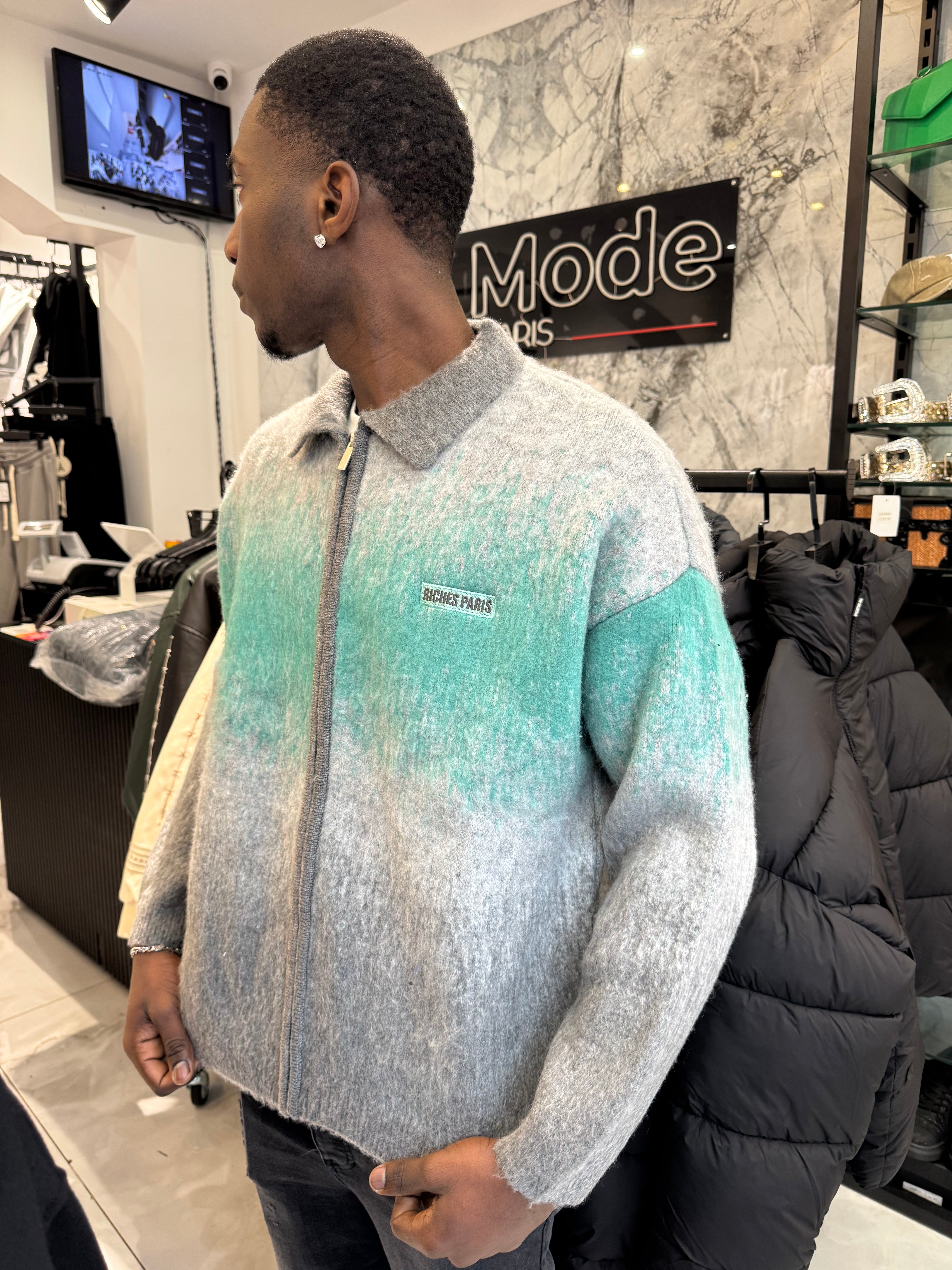 Sweat Gris -Vert