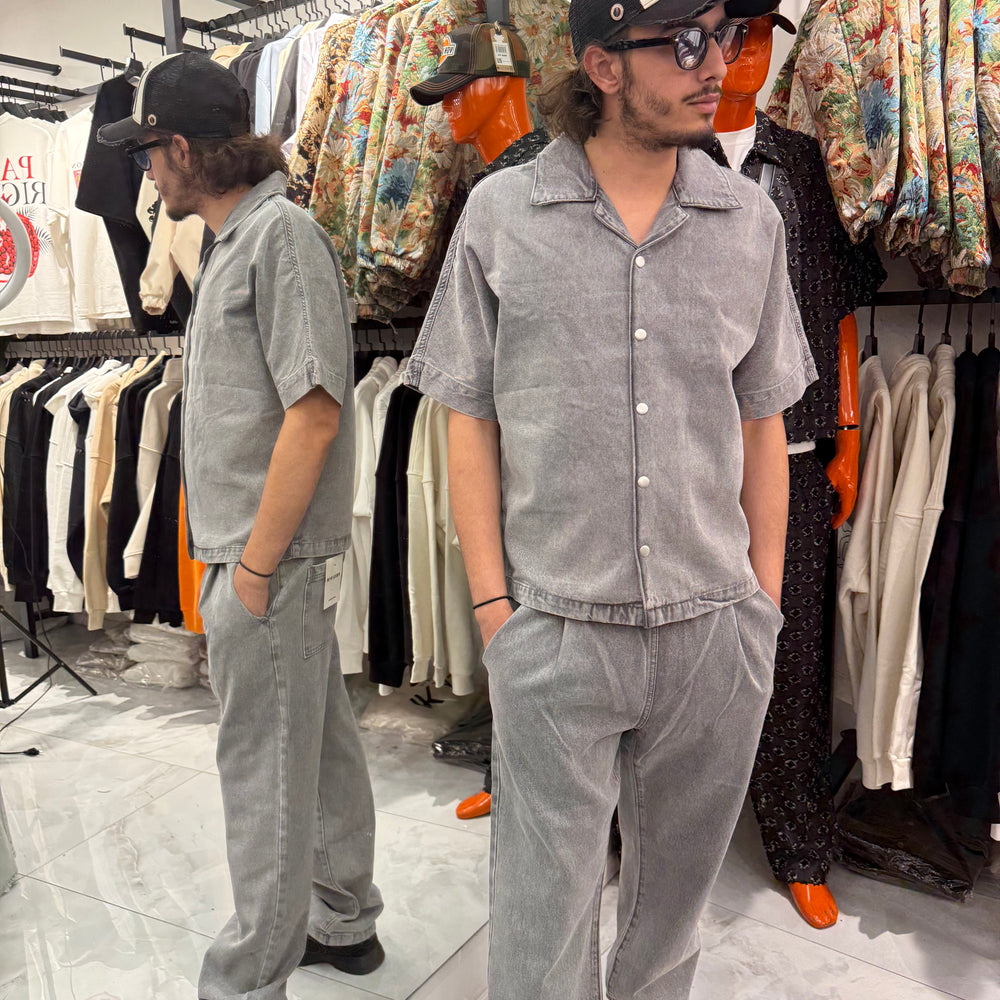 Ensemble Chemise Stars Gris