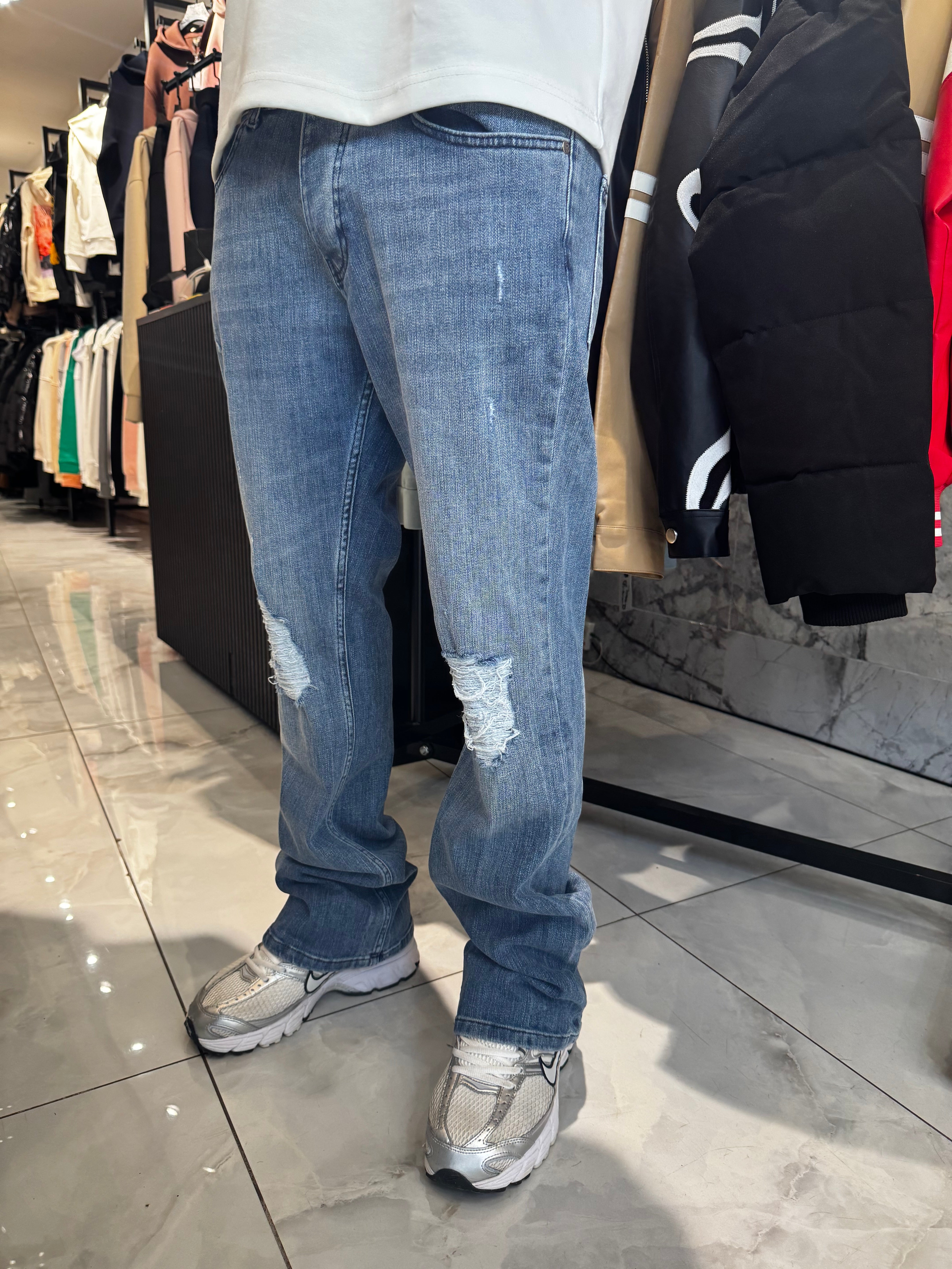 Jean Flare Bleu Efficace