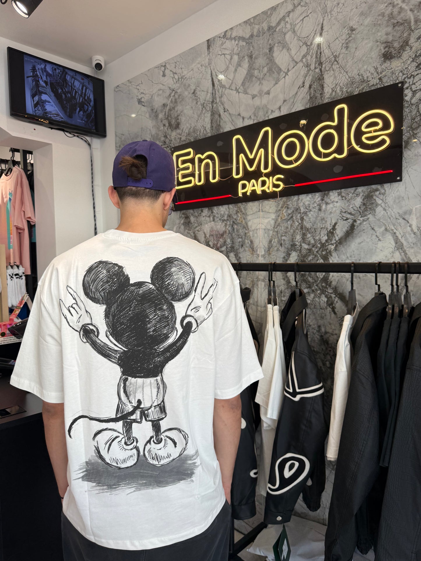 T Shirt Mickey Blanc