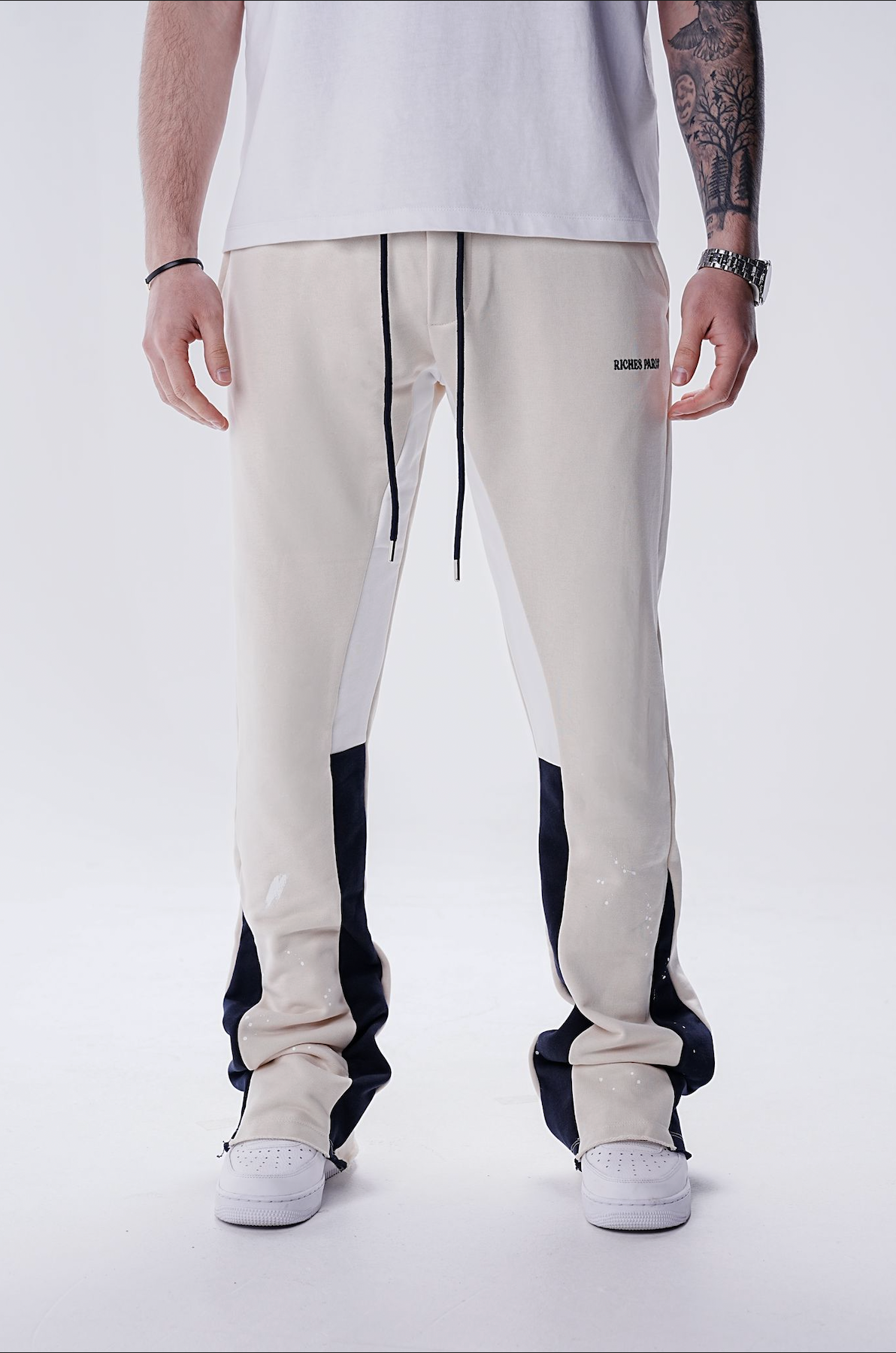 Jogging Flair Beige Pattes d’Éléphant
