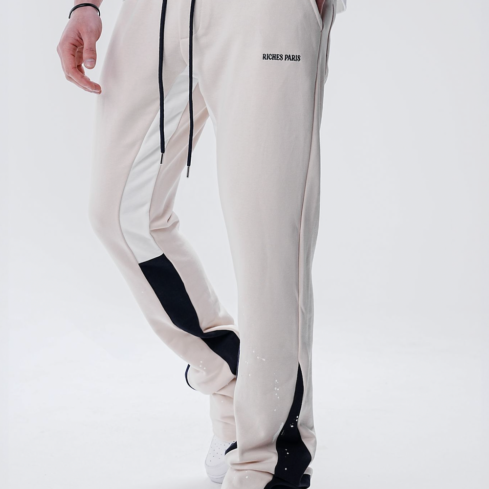 Jogging Flair Beige Pattes d’Éléphant