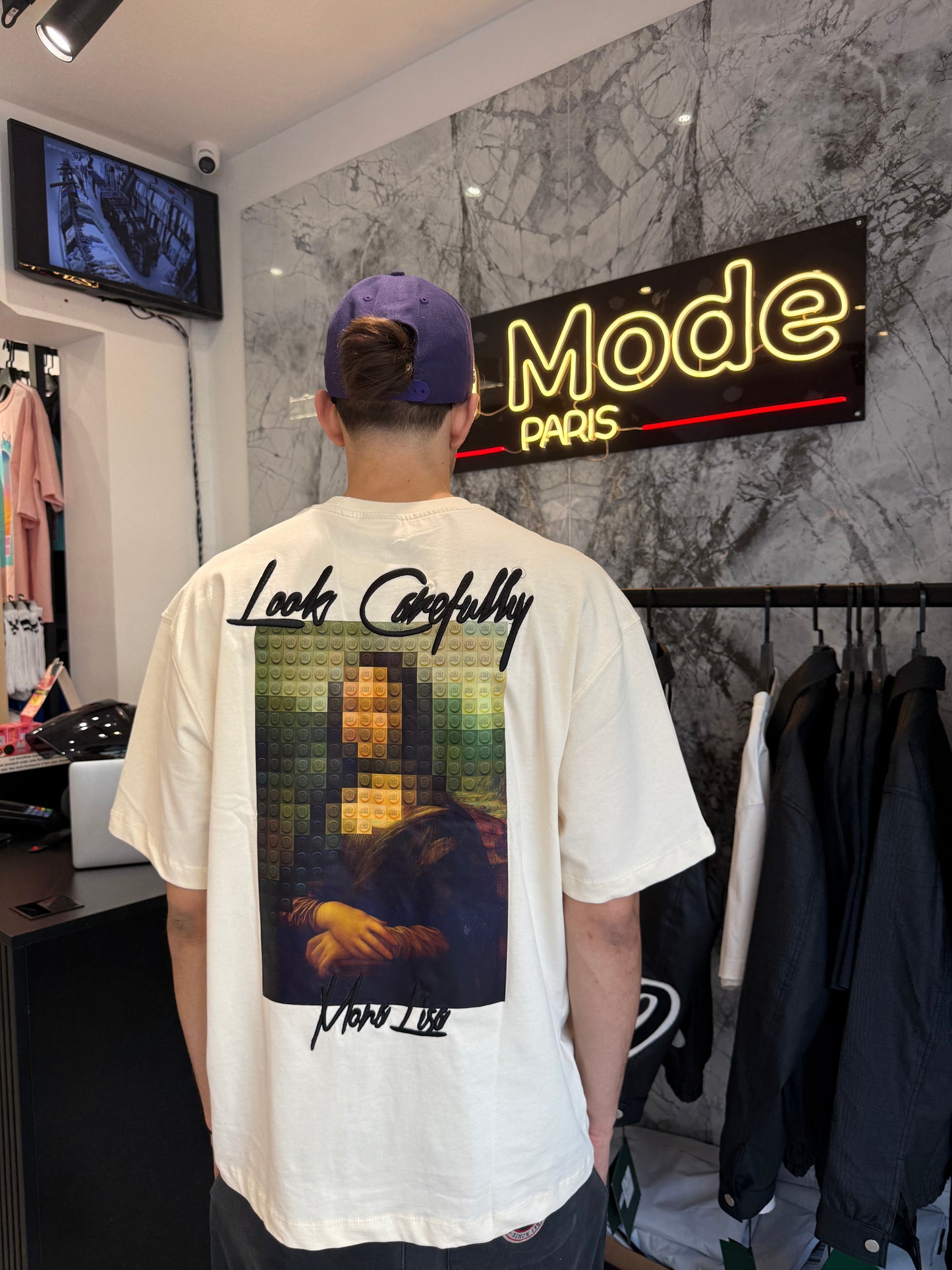 T shirt Mona Lisa Blanc