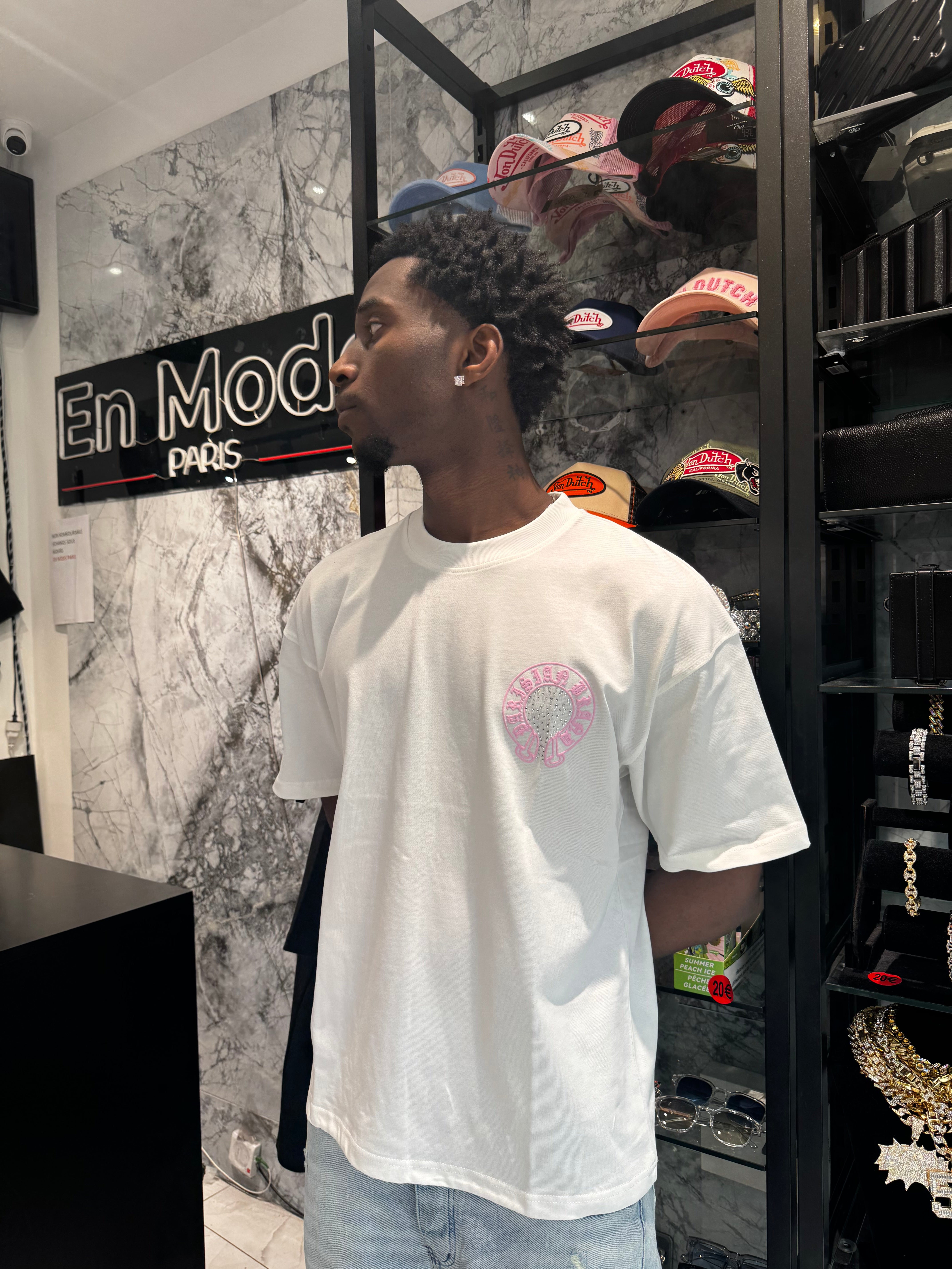 T-shirt finition Rose