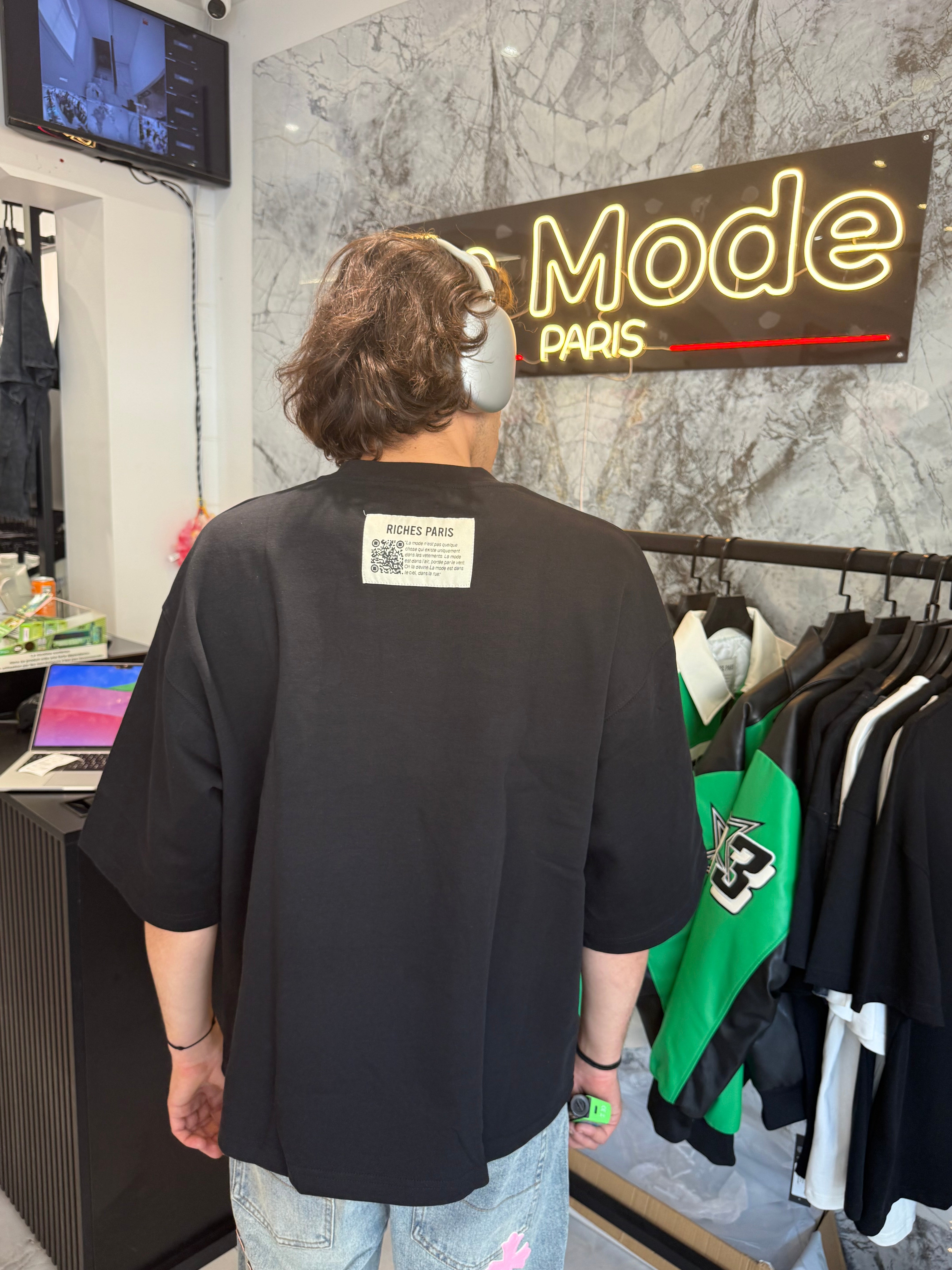 T shirt Riches Paris Clean Noir