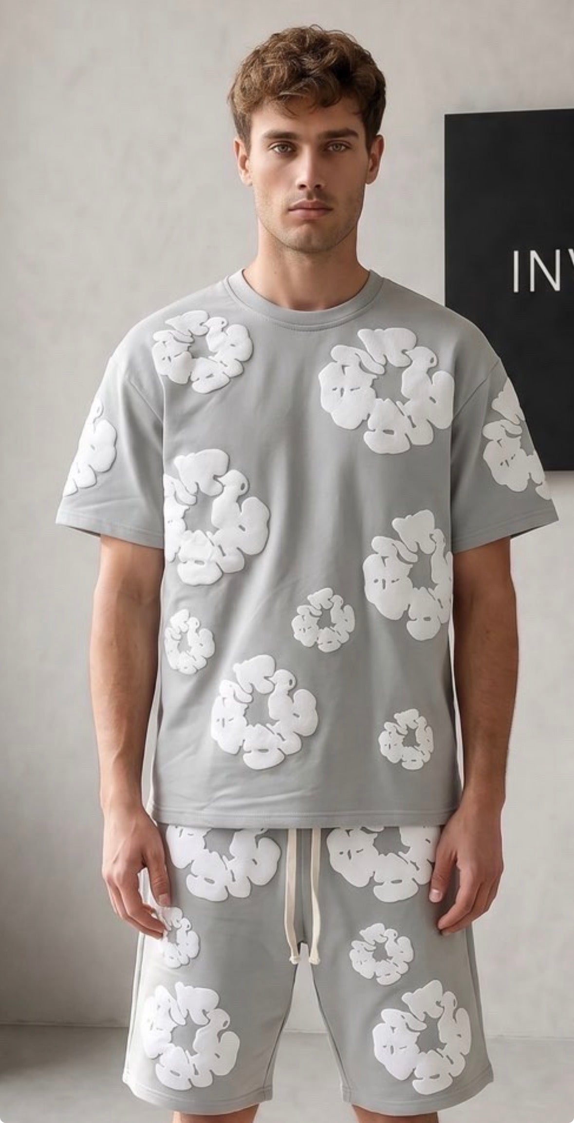 Ensemble Fleur Gris