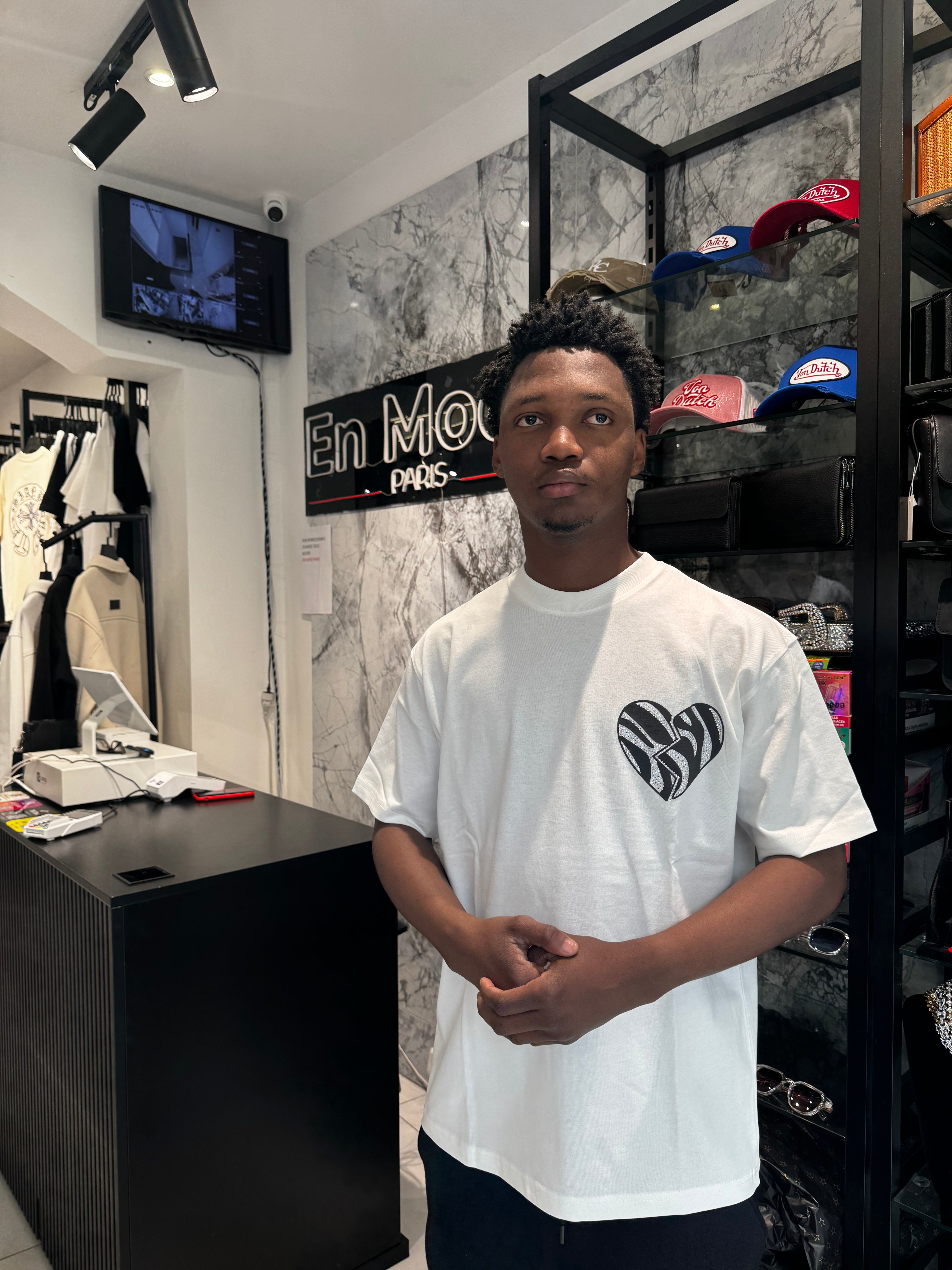 T-shirt Cœur Brisé Blanc