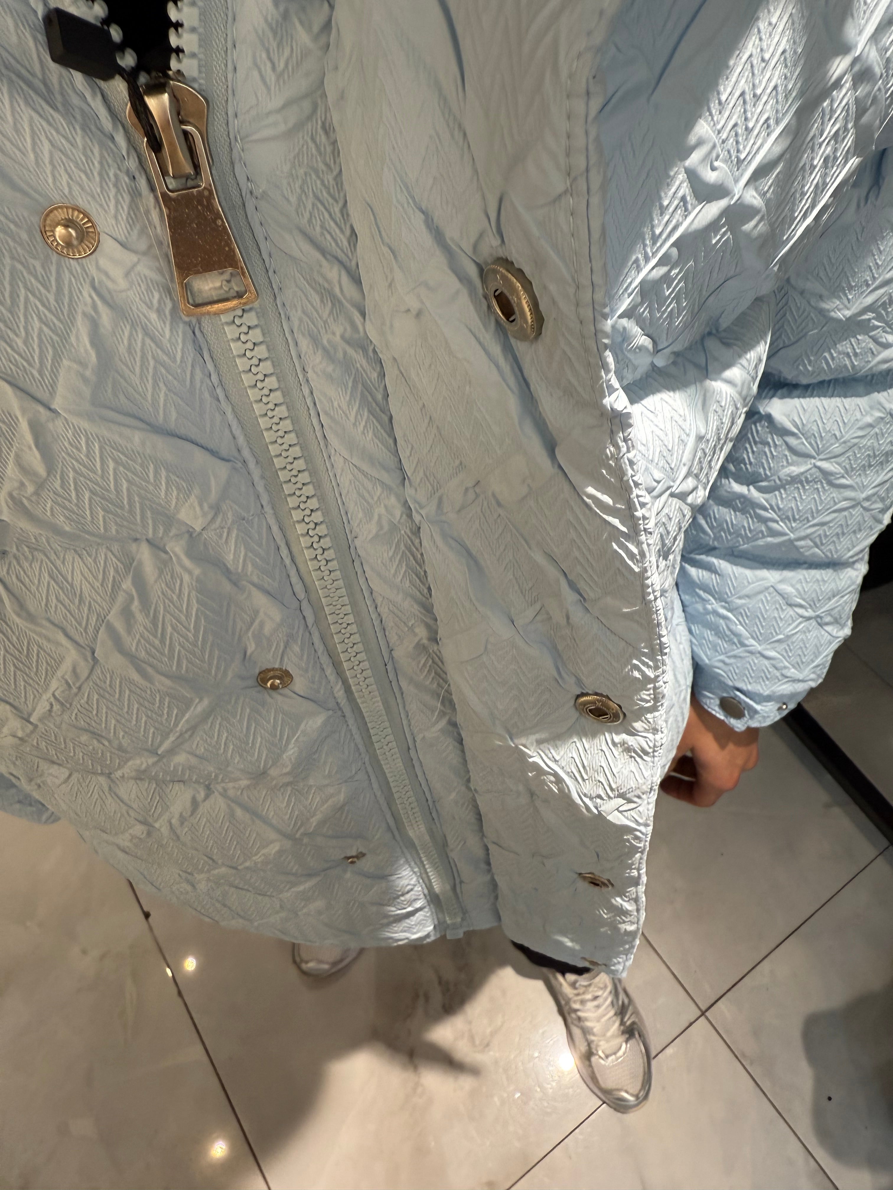 Doudoune pixel Bleue