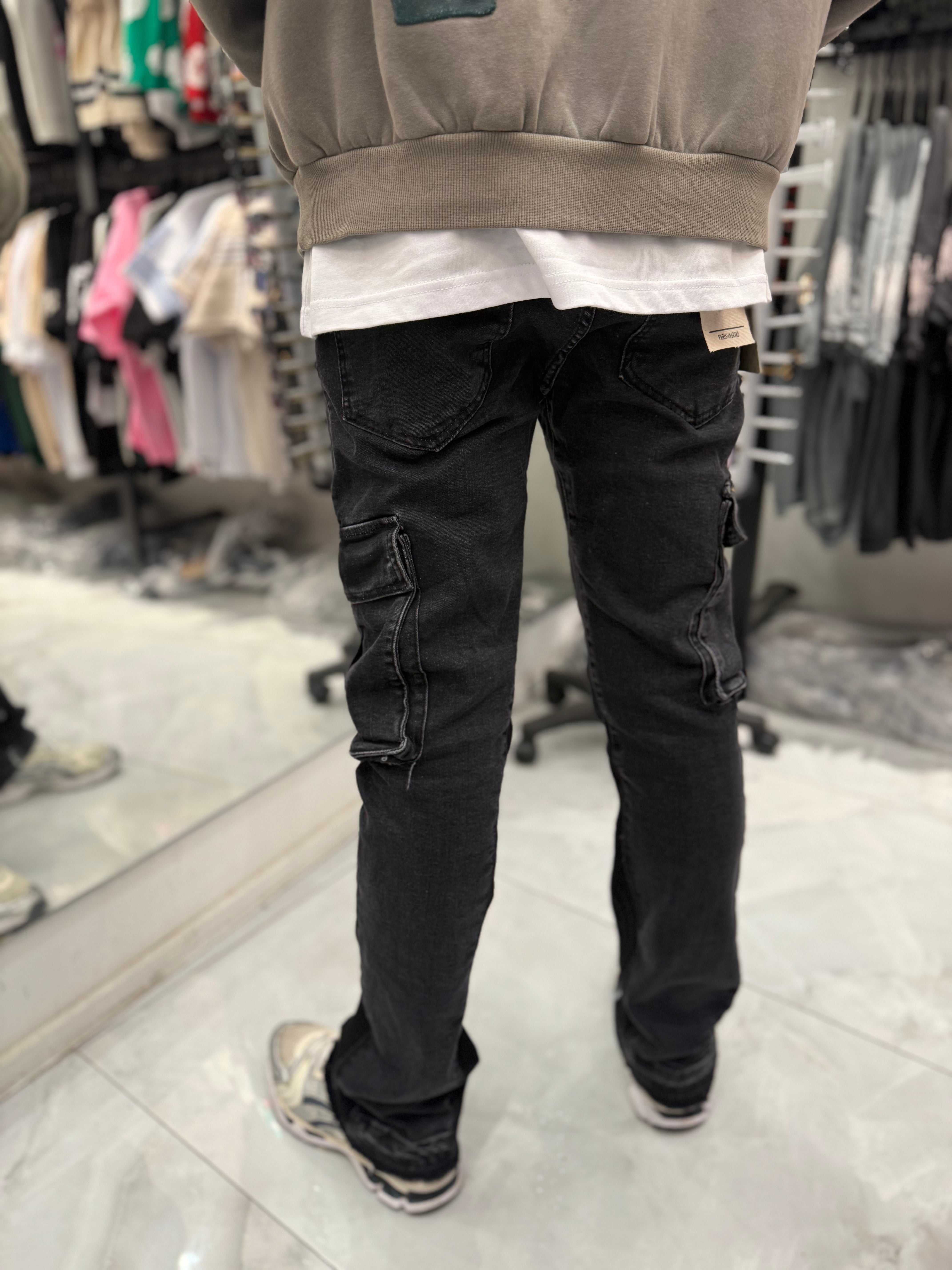 Jean Cargo Pocket Noir