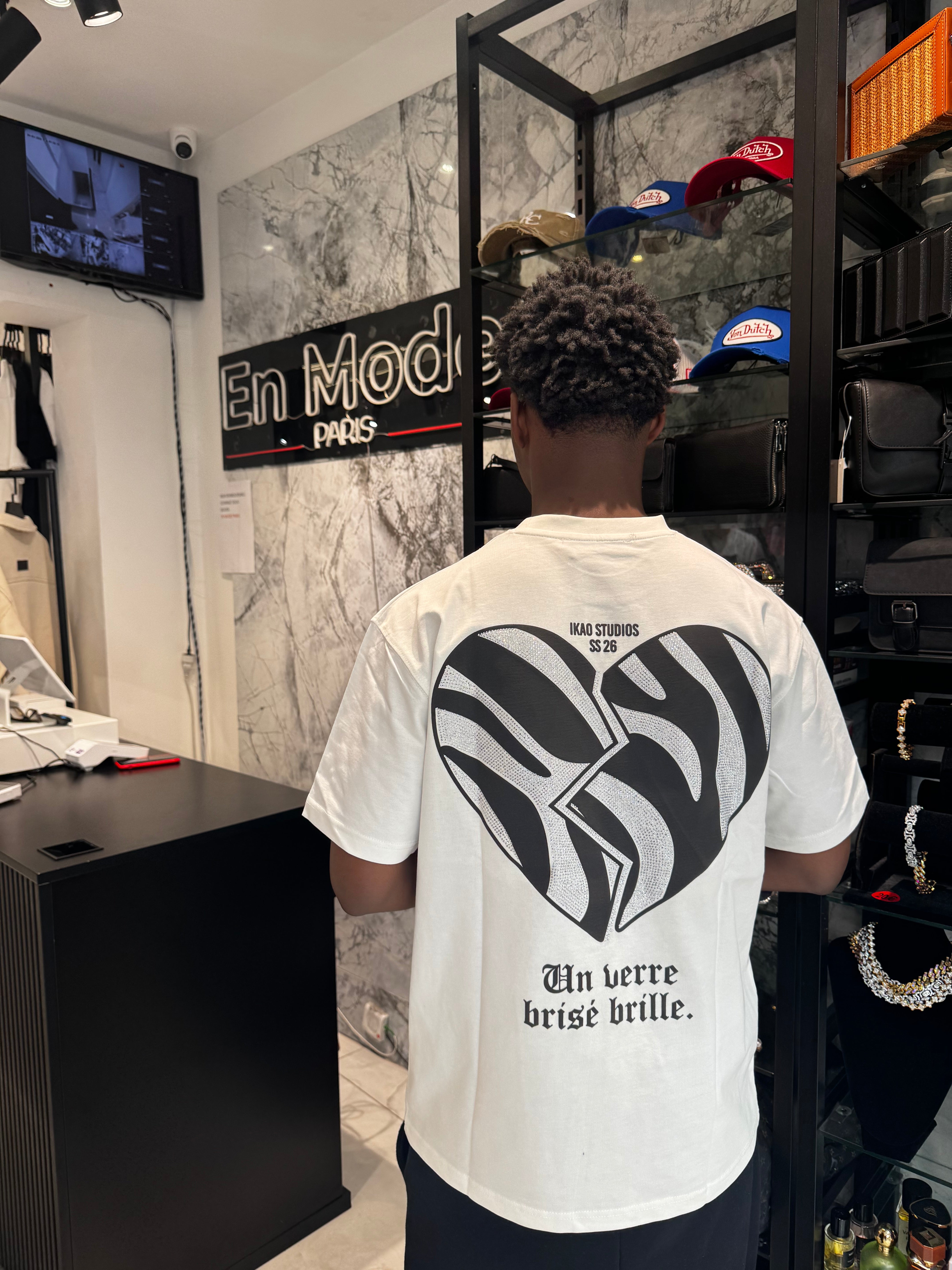 T-shirt Cœur Brisé Blanc