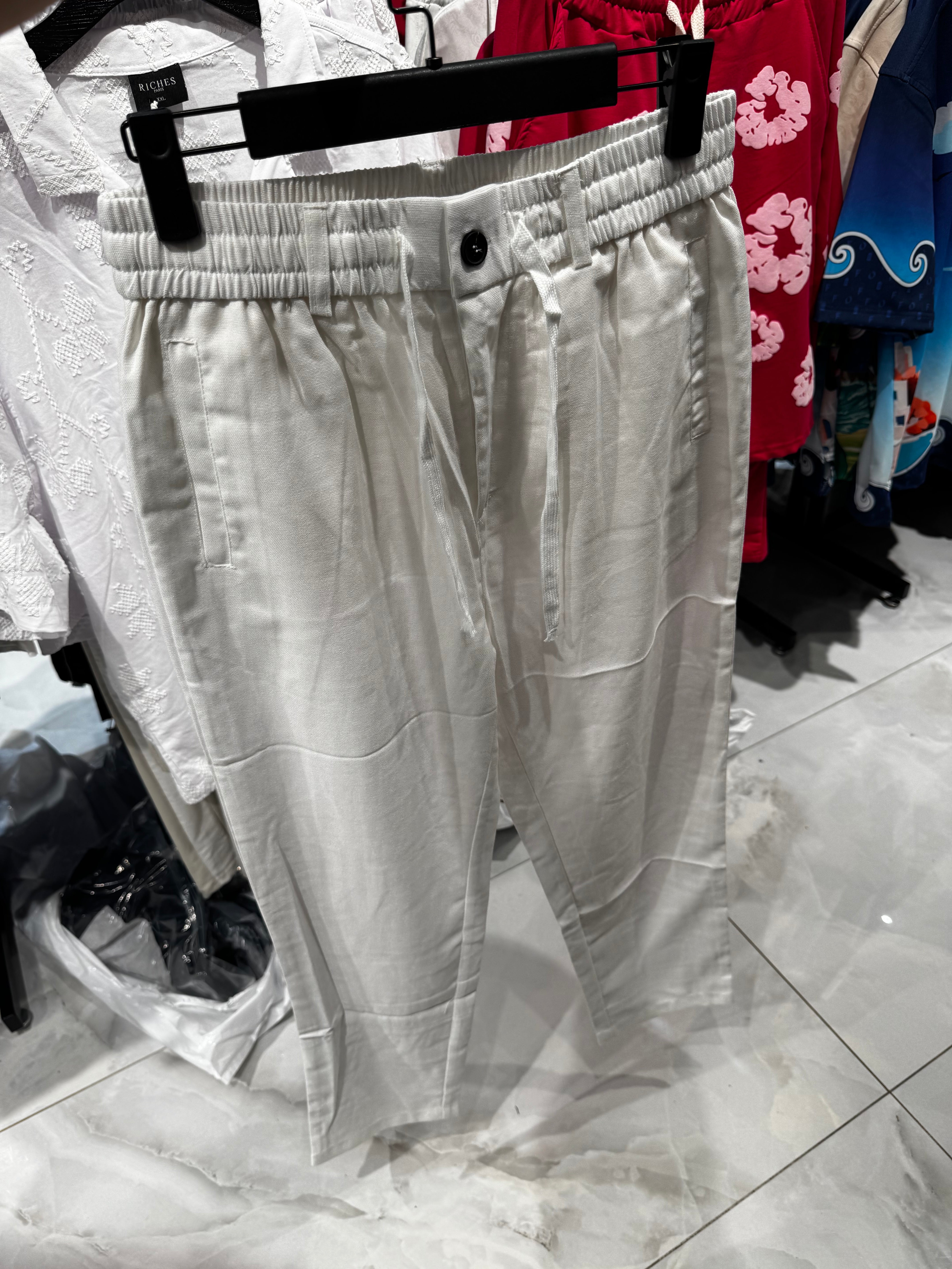 Pantalon en Lin Blanc