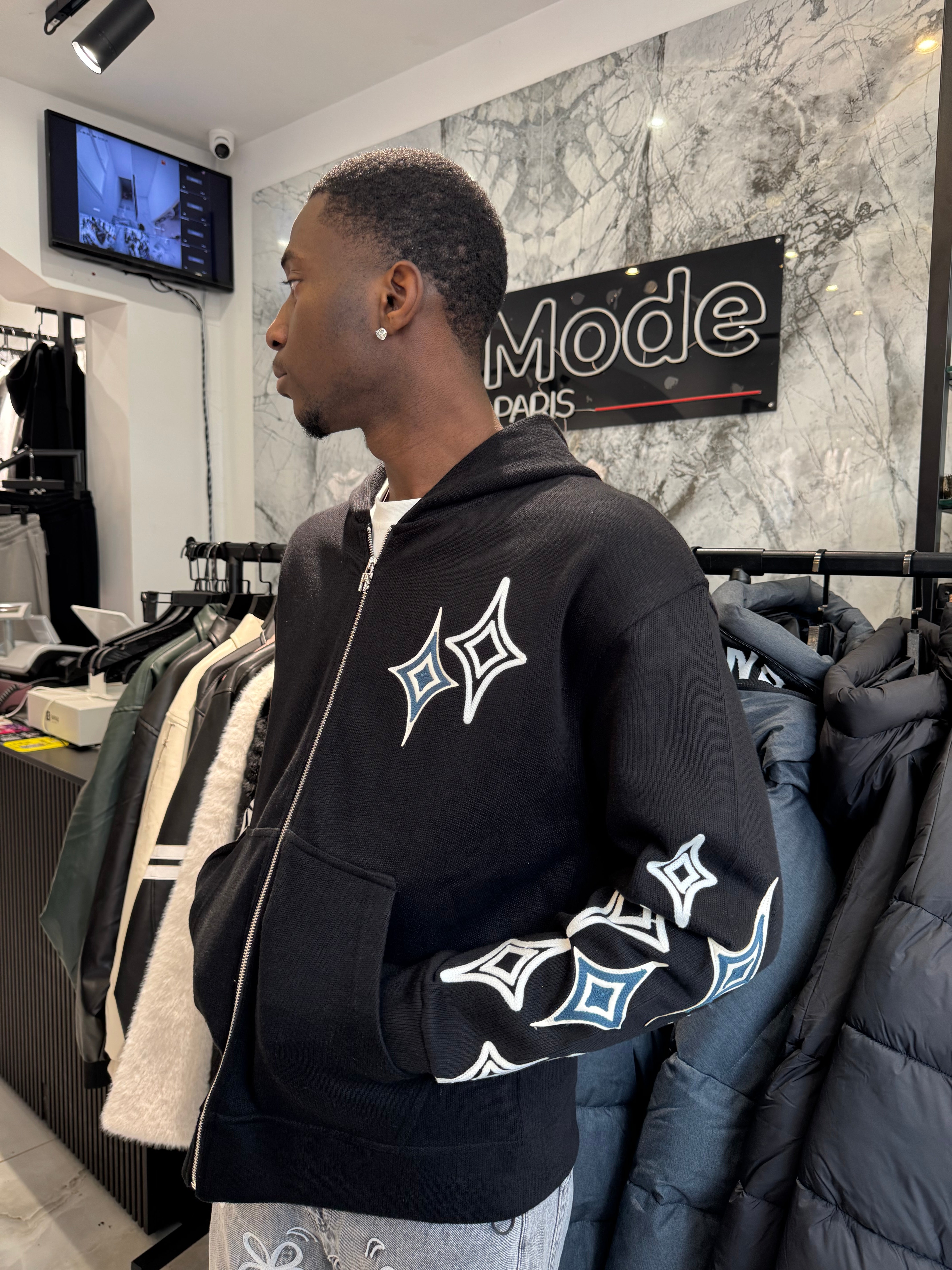 Sweat a capuche off se système Noir