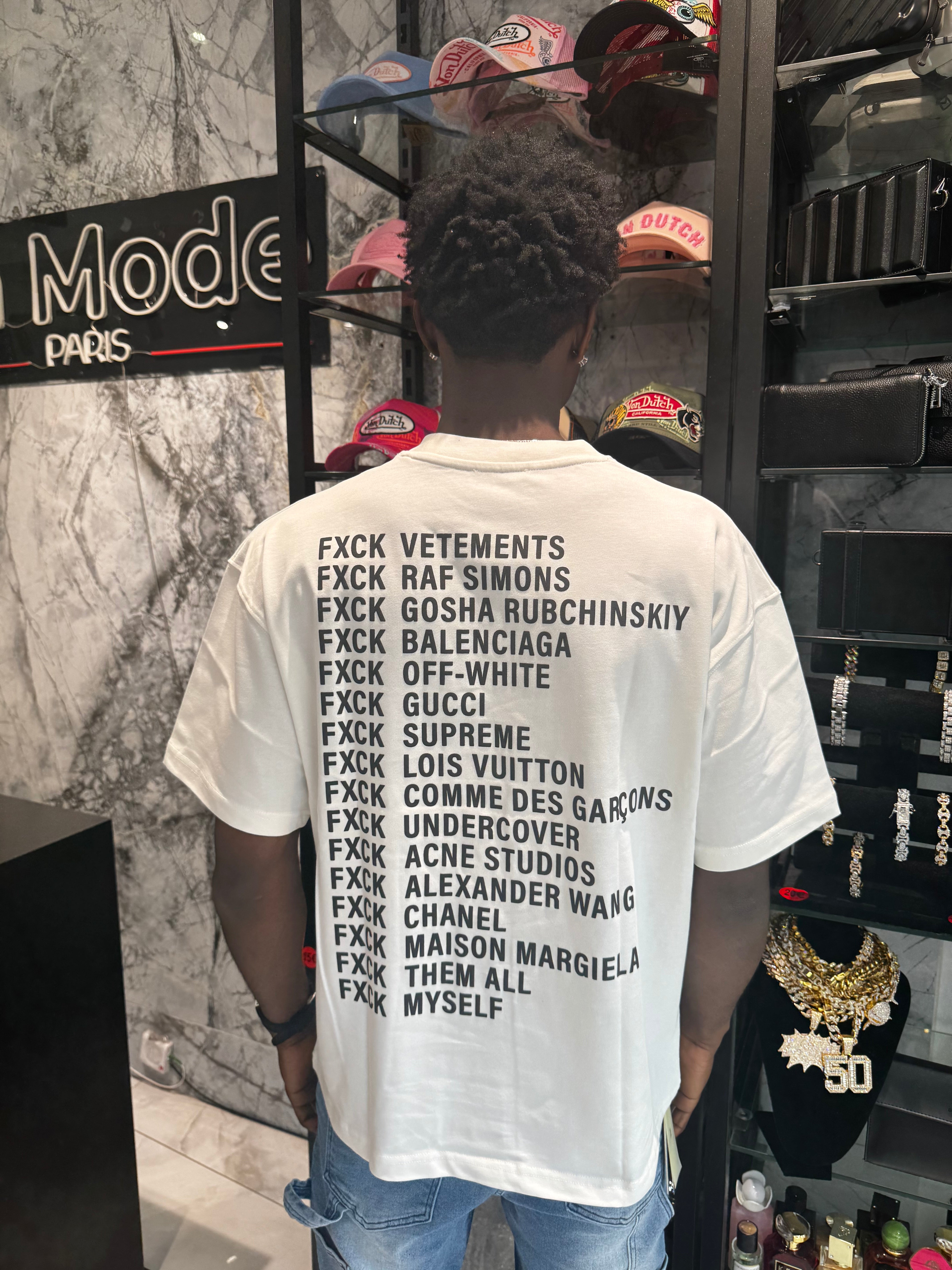 T-shirt **CK blanc