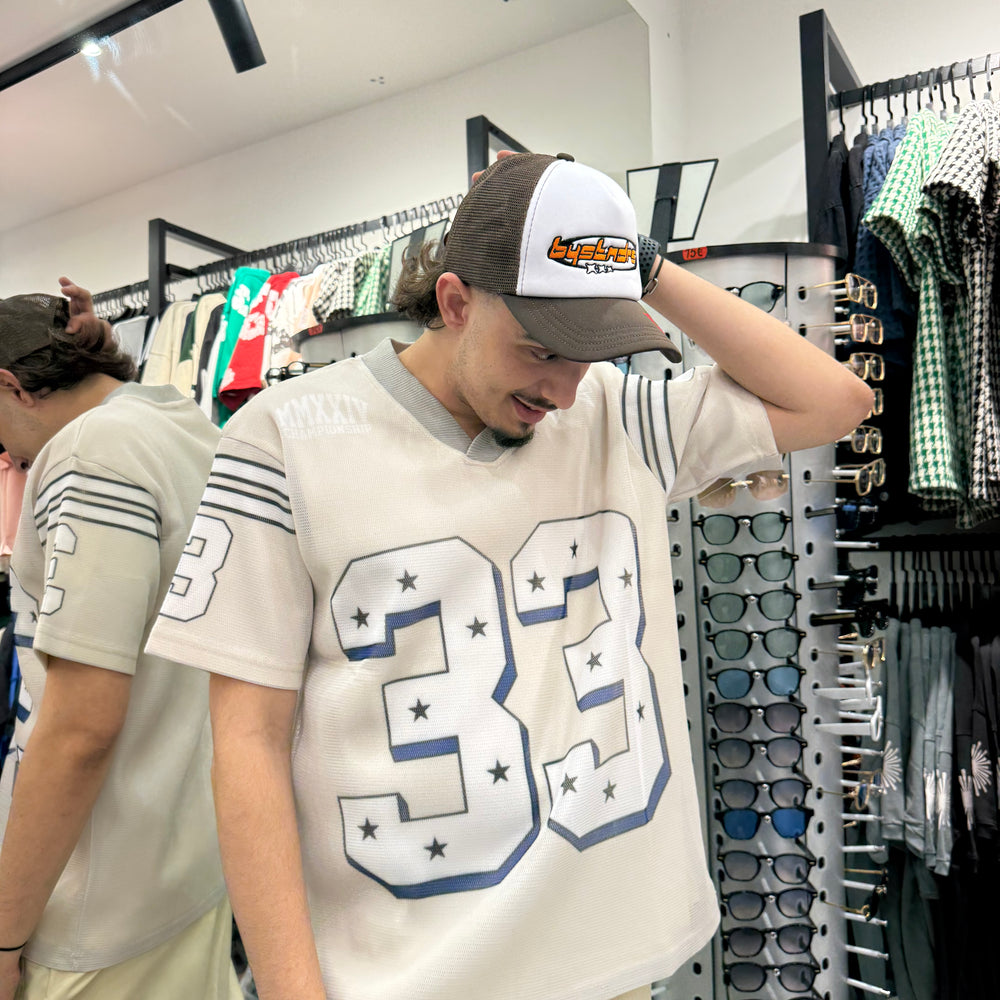 T shirt Hockey Bleu Rose
