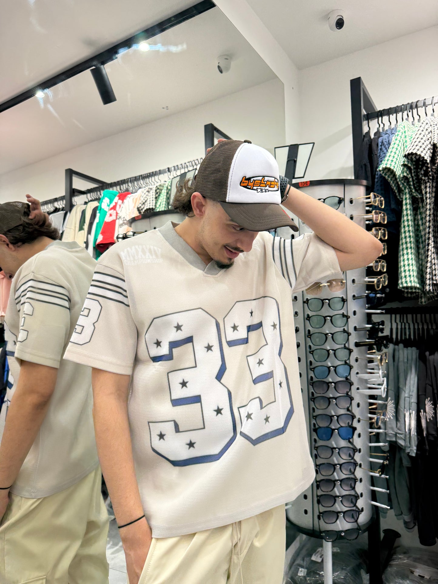 T shirt Hockey Bleu Rose