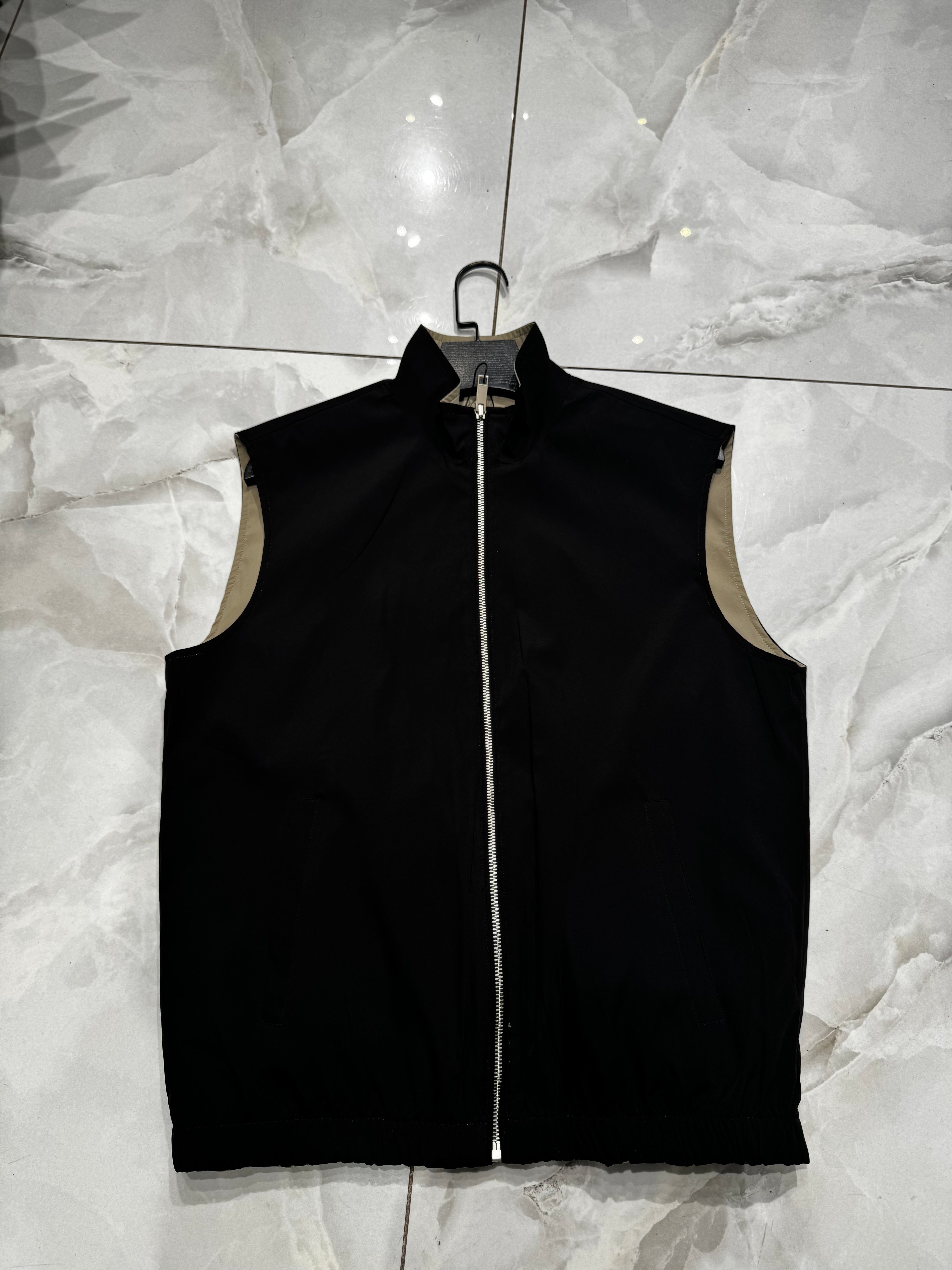 Veste sans manches  Réversible Noir - Beige