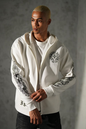 Gilet Blanc Motif