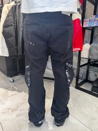 Jean Flare cargo Noir