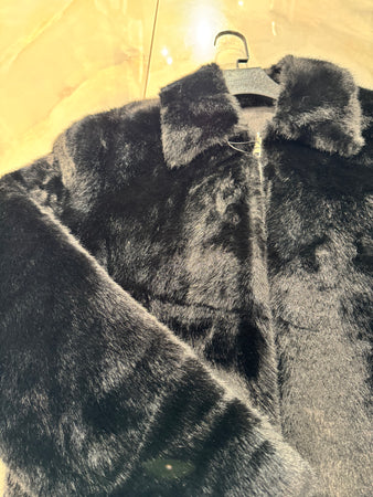 Veste Fourrure Noir