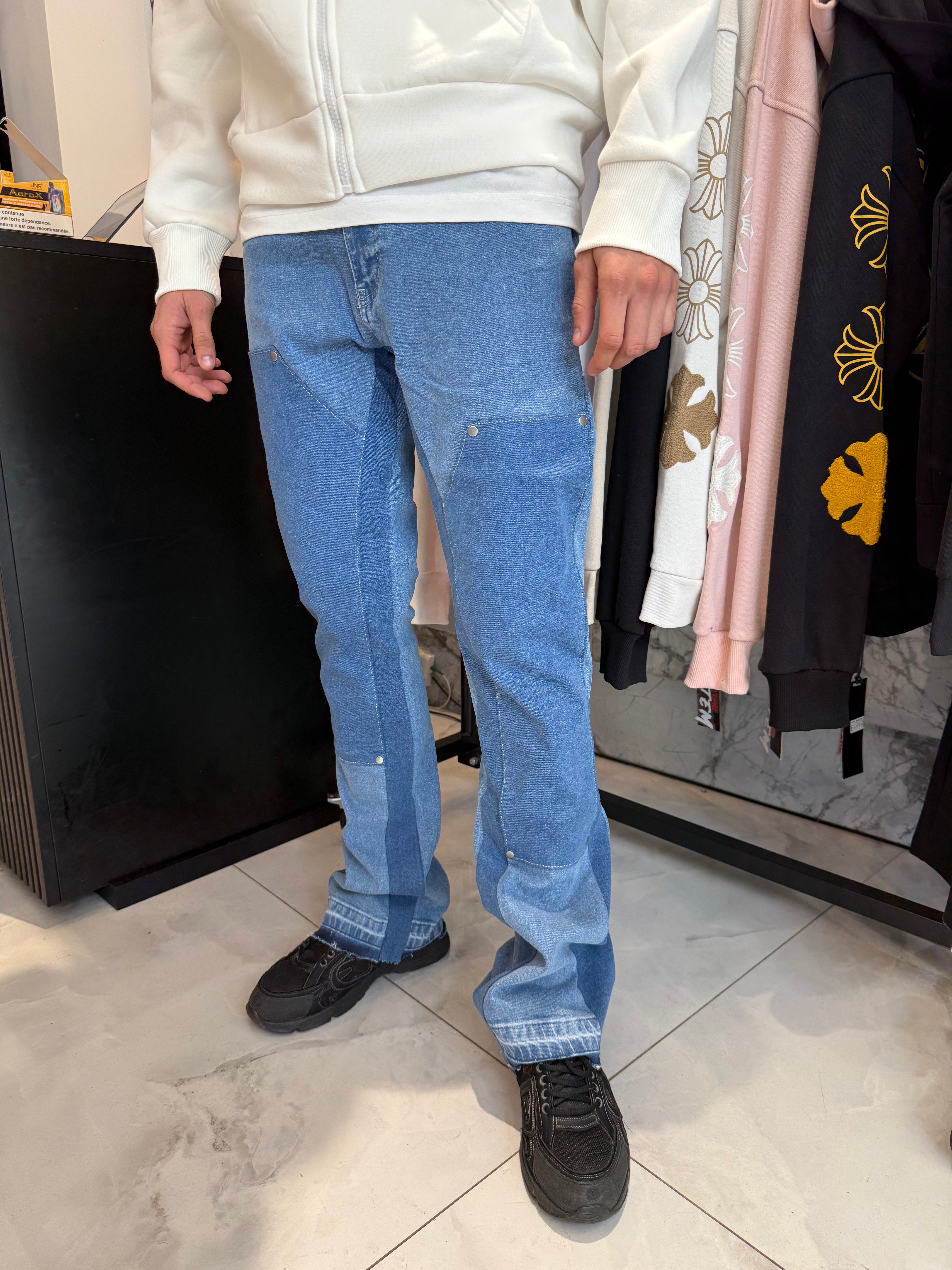 Jean Flaire Blue Boutton