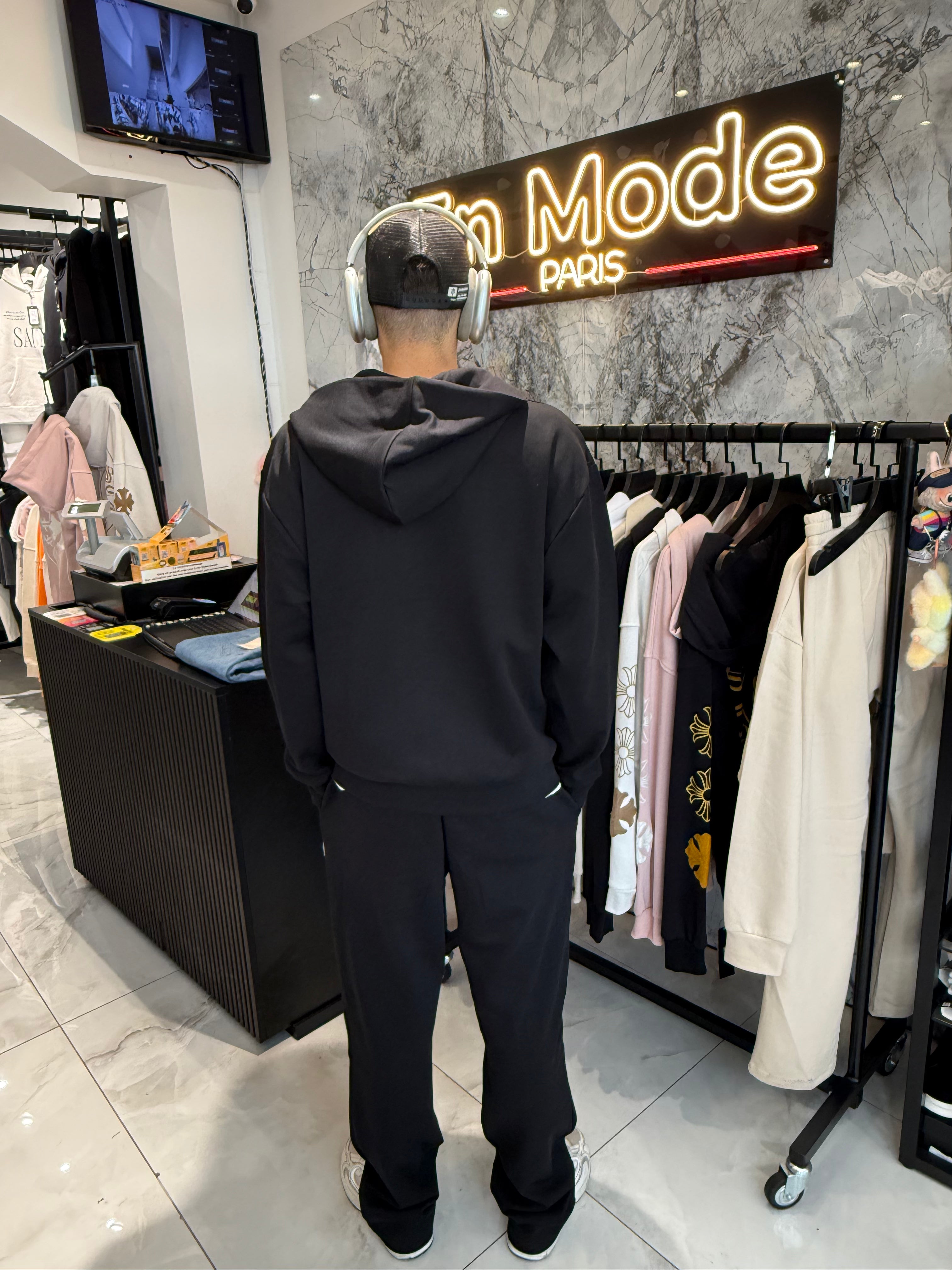 Ensemble Flower Simple Noir