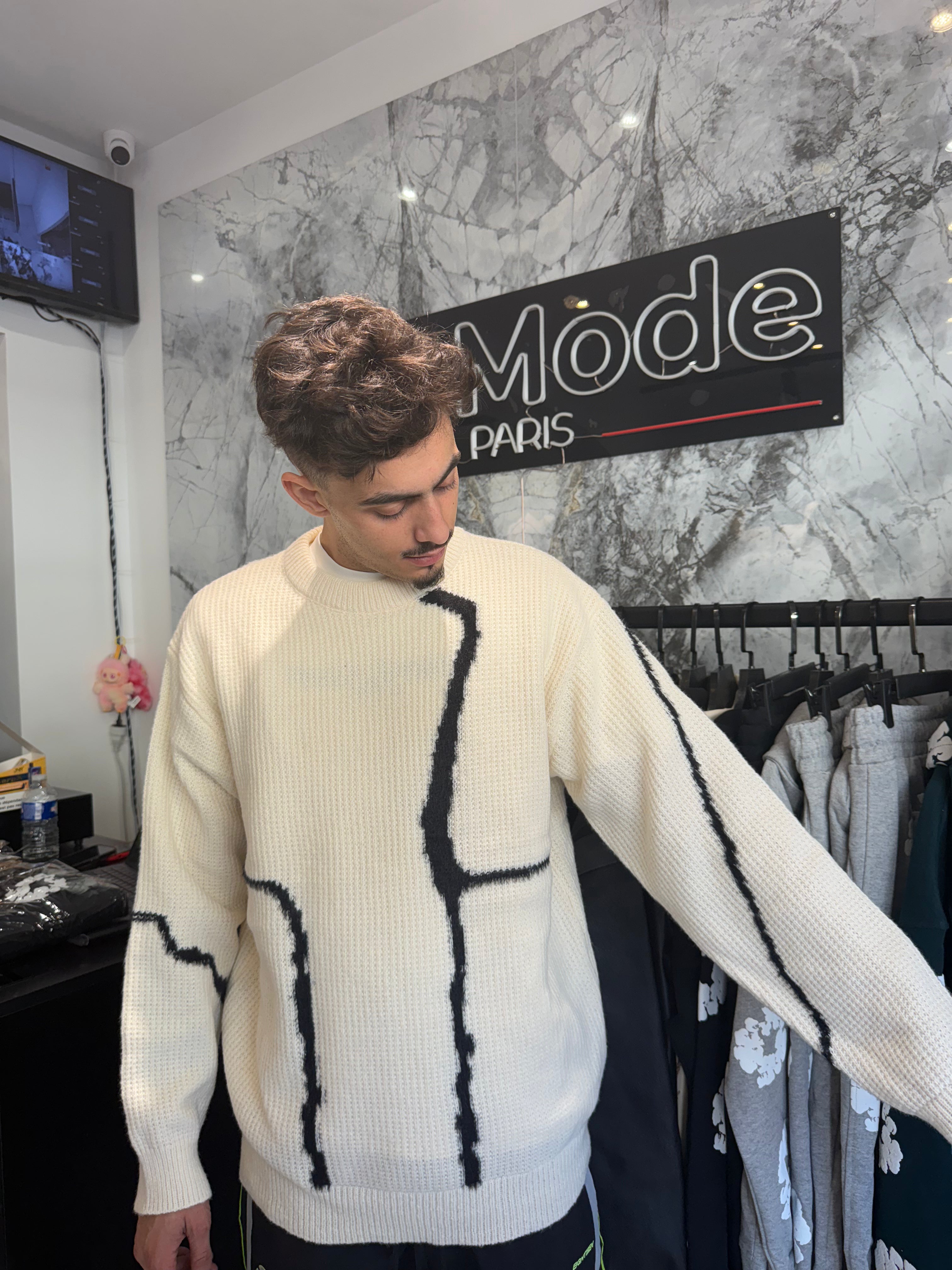 La Foudre le Pull Mohair Beige