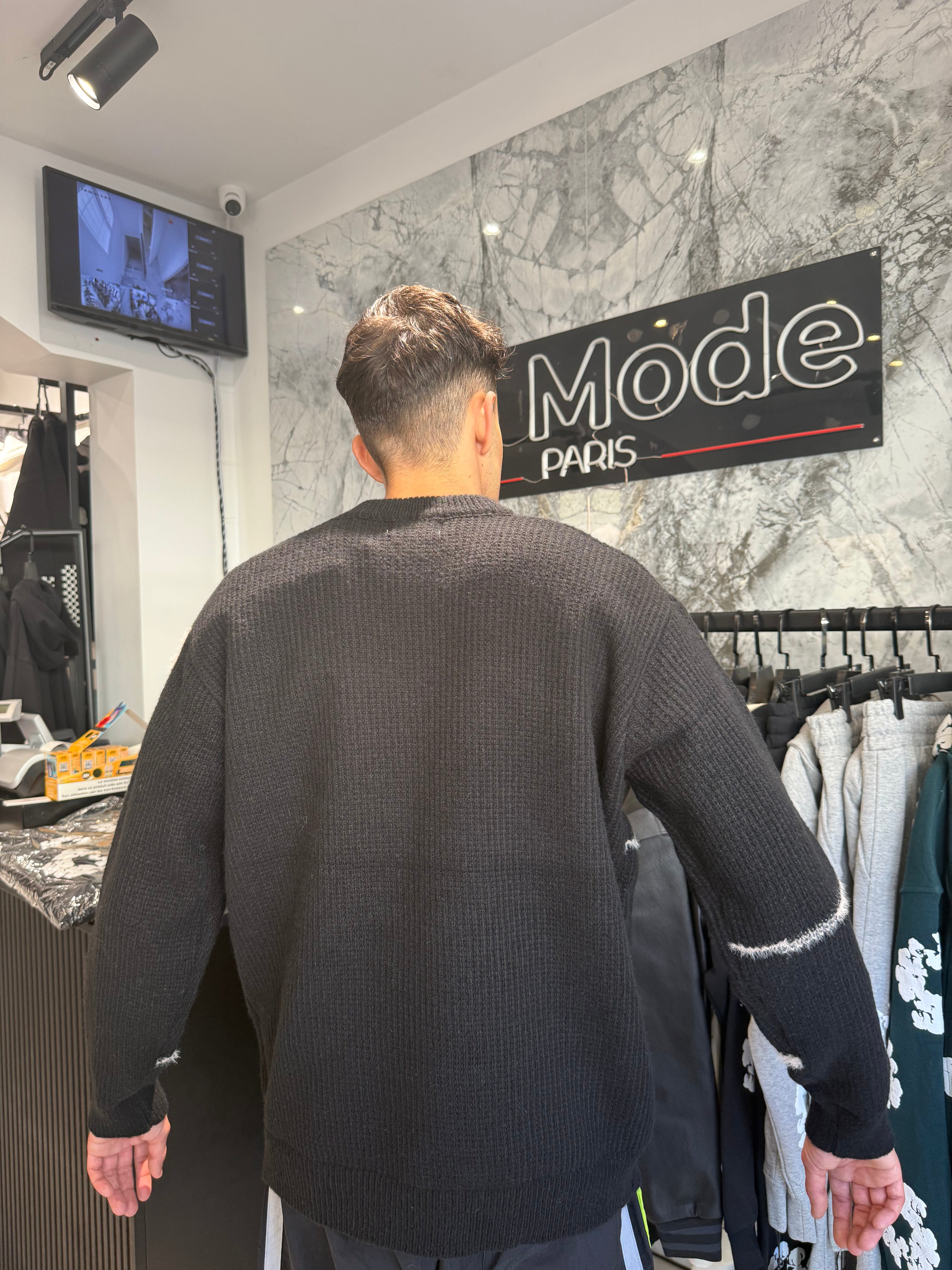 La Foudre le Pull mohair Noir
