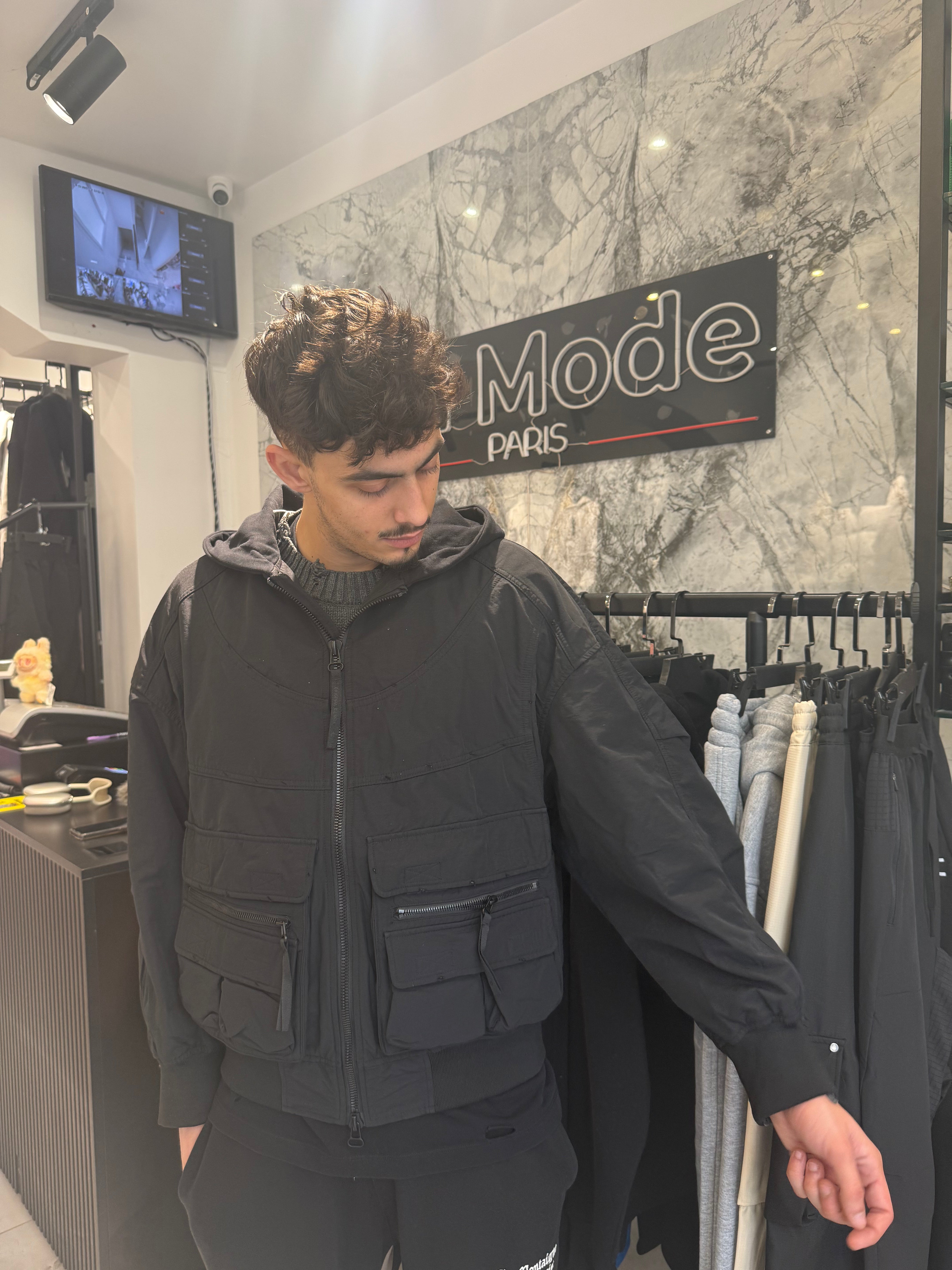 Veste Cargo Boxed Noir Riches