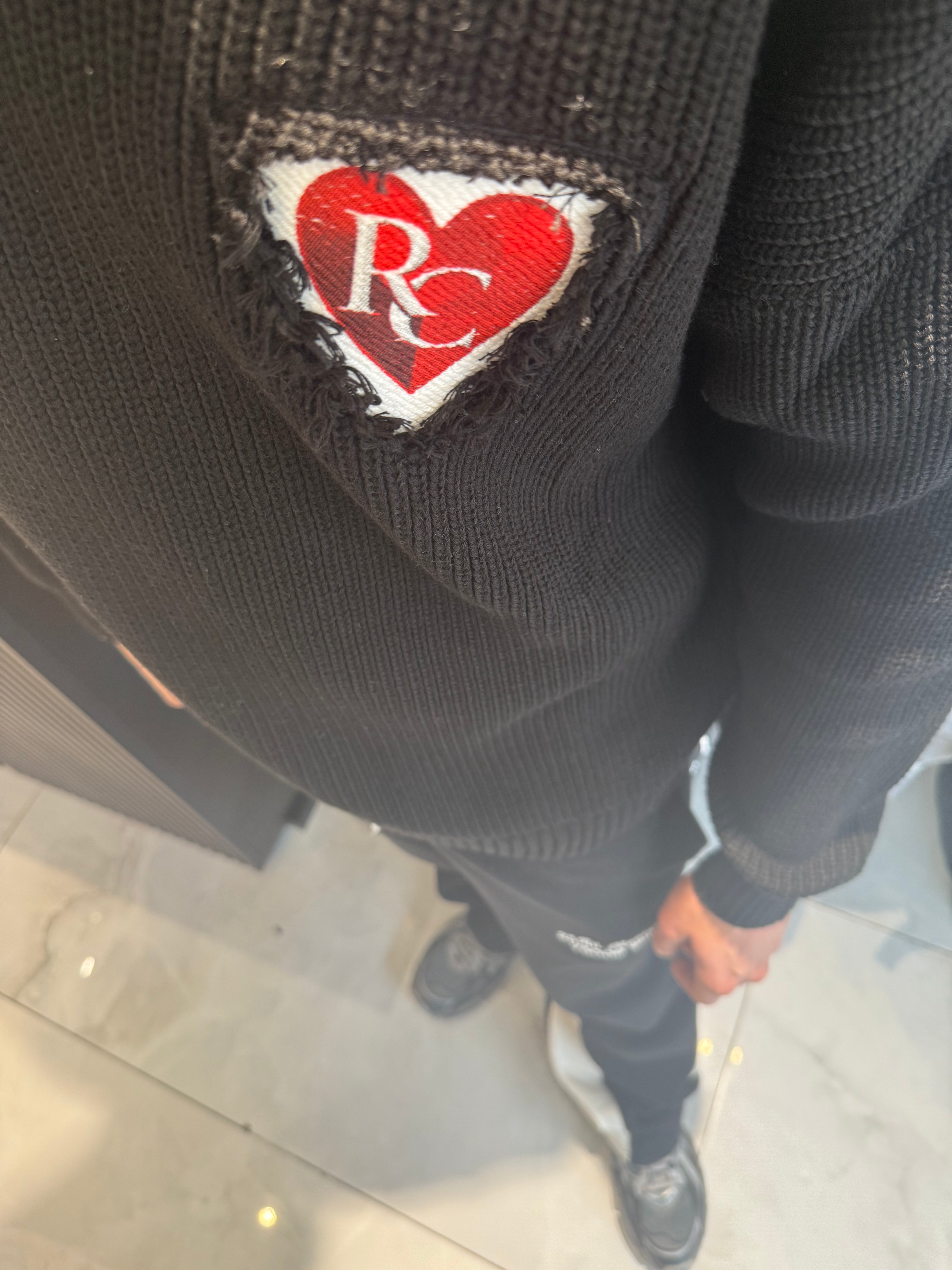 Pull epais Coeur Noir Riches