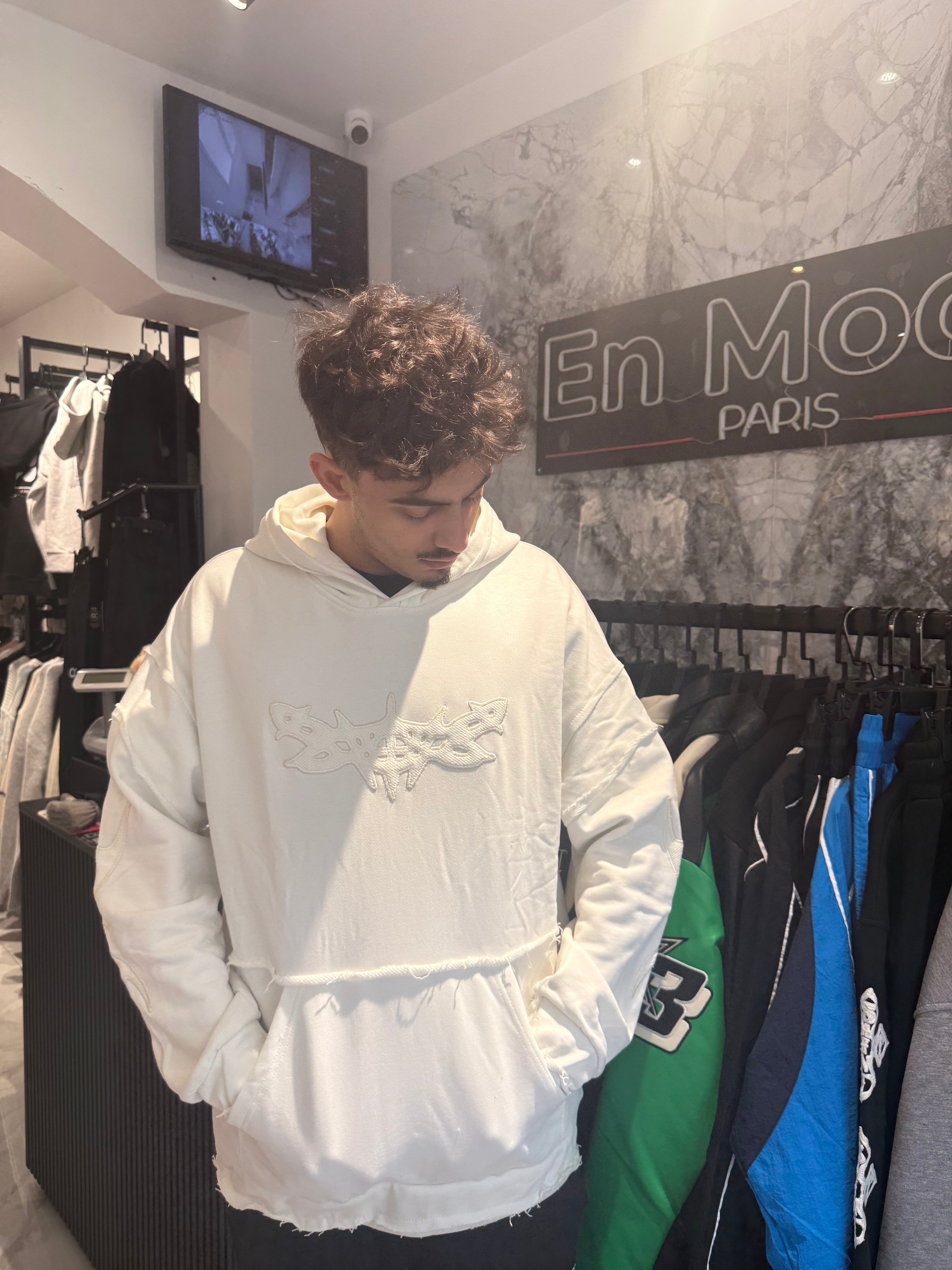 Sweat Broken Metalmode Blanc