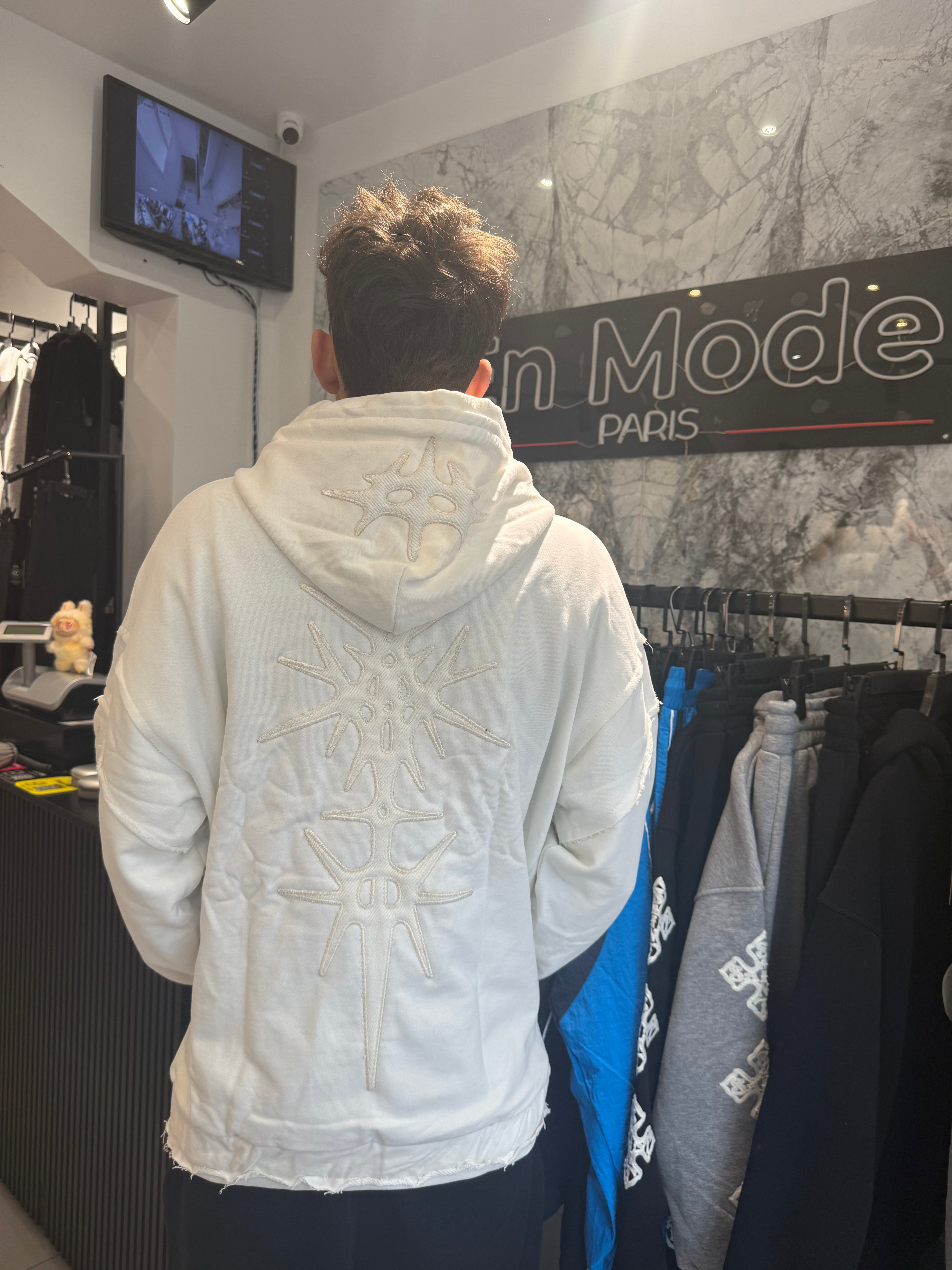 Sweat Broken Metalmode Blanc