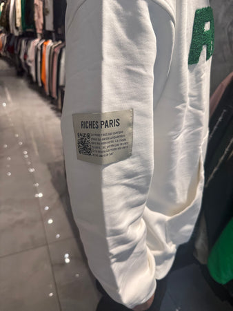 Sweat Riches Paris Way Vert Blanc