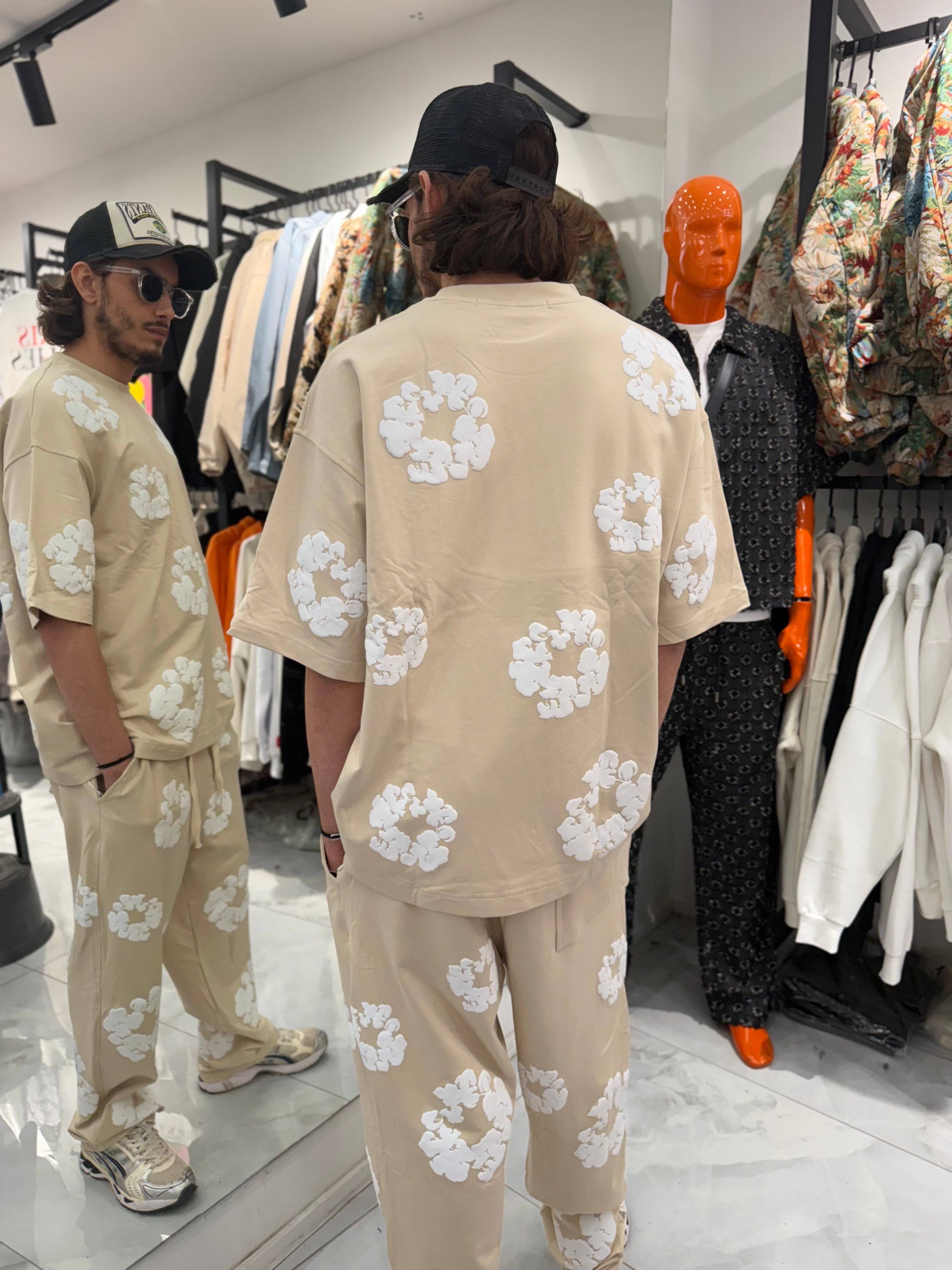 Ensemble Fleurs Beige Summer