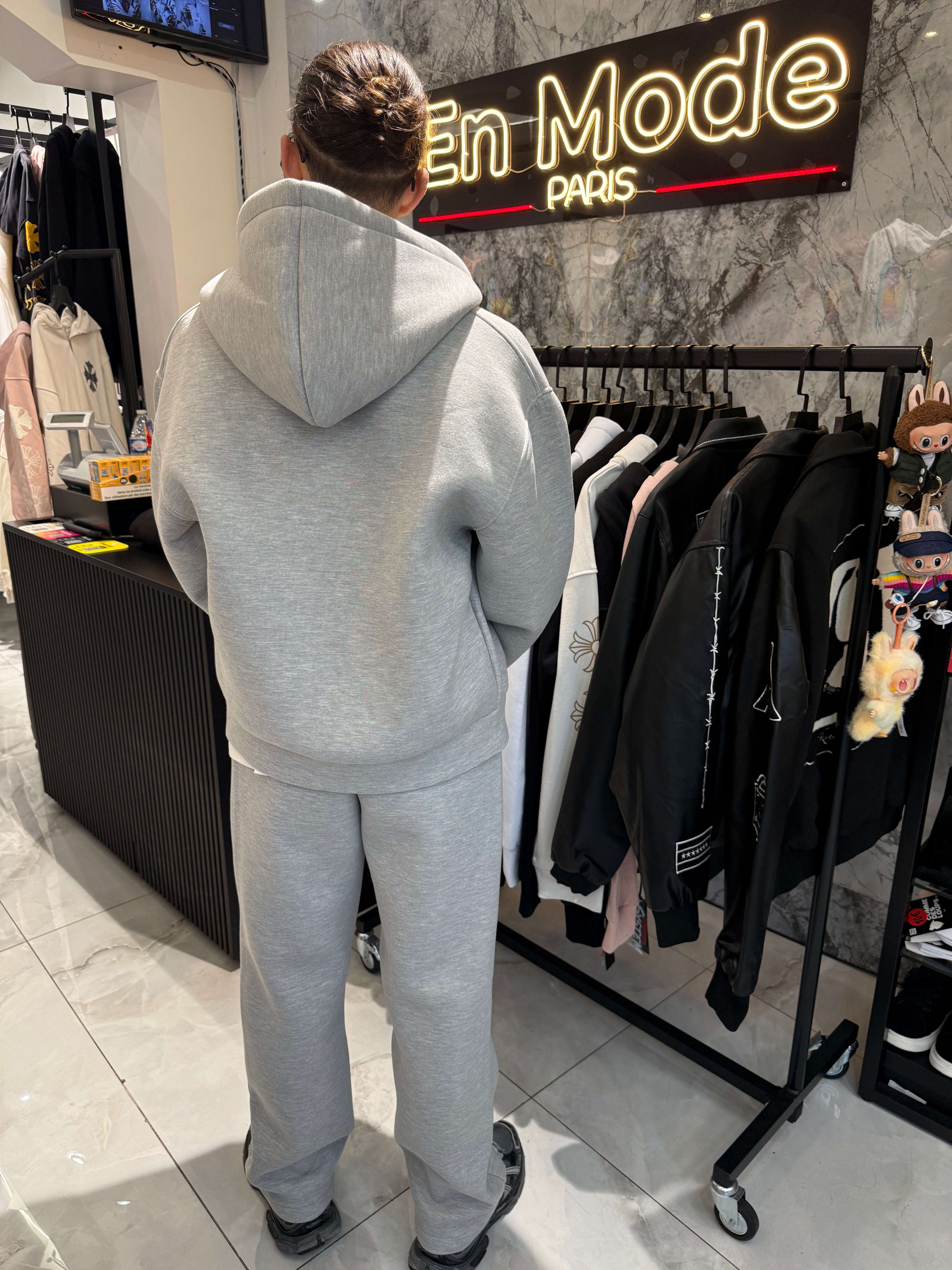 Ensemble Croped Block Gris