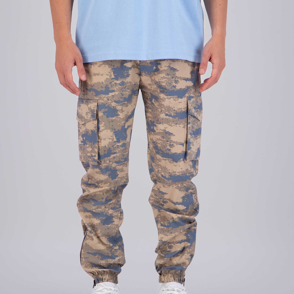 Cargo Militaire bleu et beige