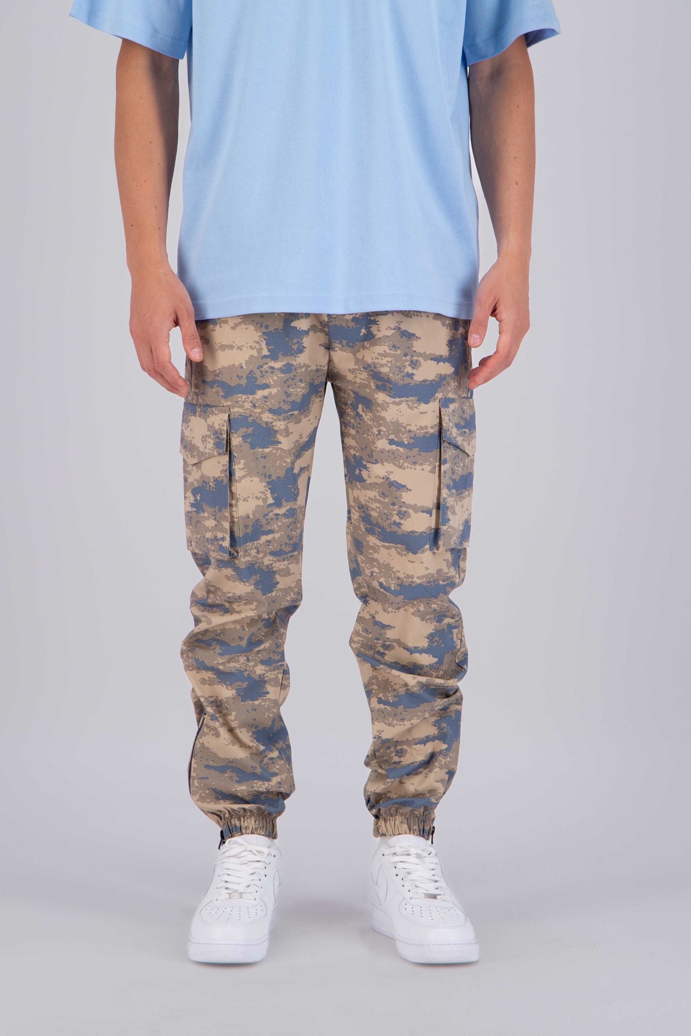 Cargo Militaire bleu et beige